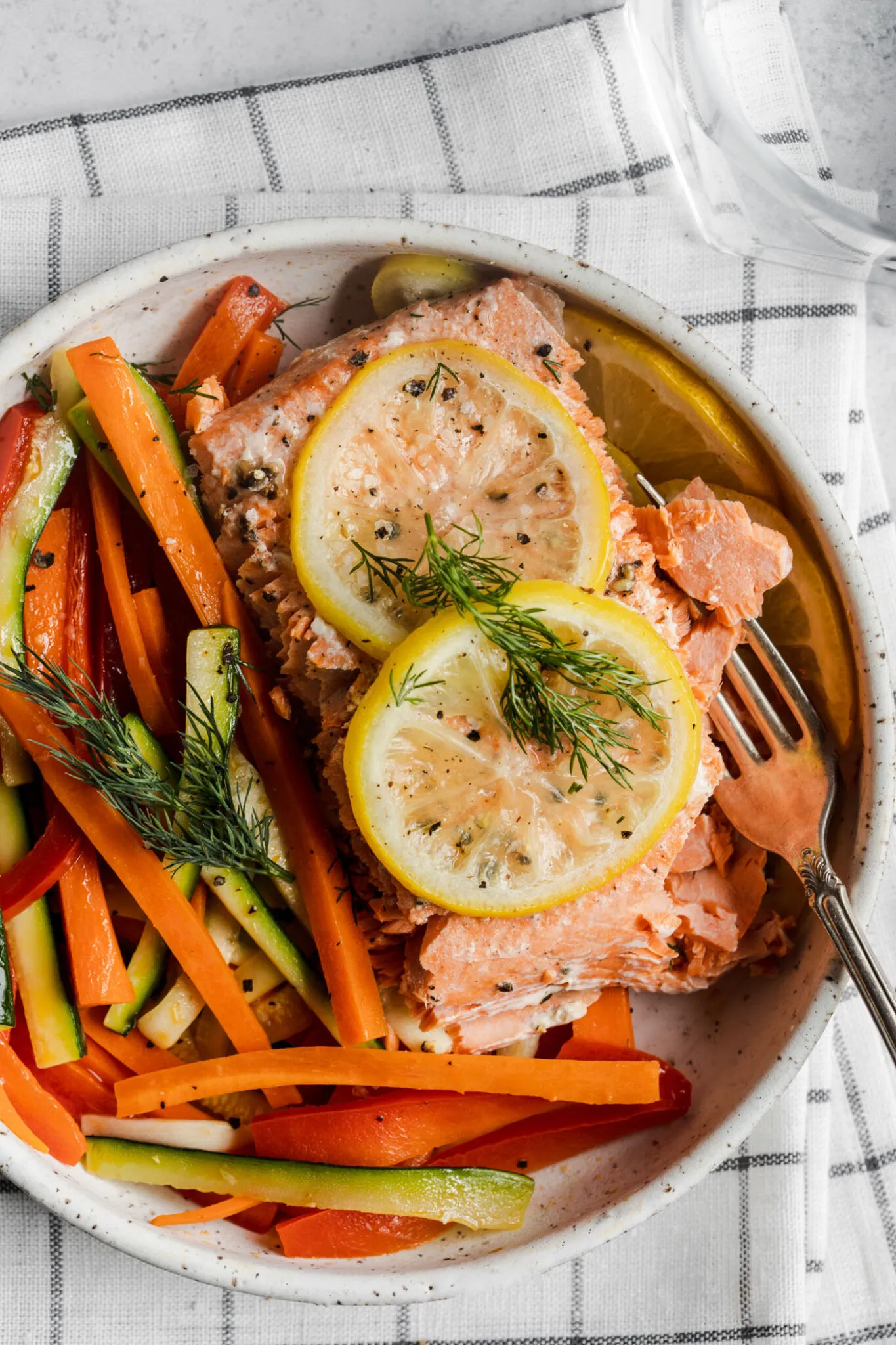 Instant Pot Lemon Butter Garlic Salmon with Homestyle Vegetables