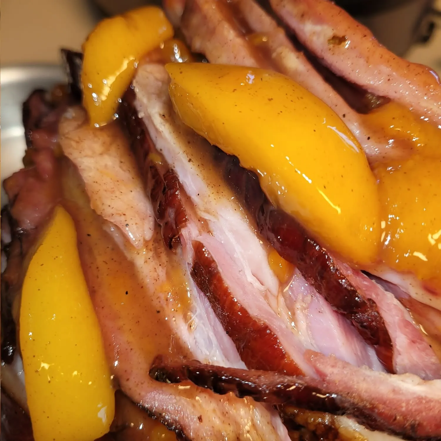 Instant Pot Peach Glazed Ham