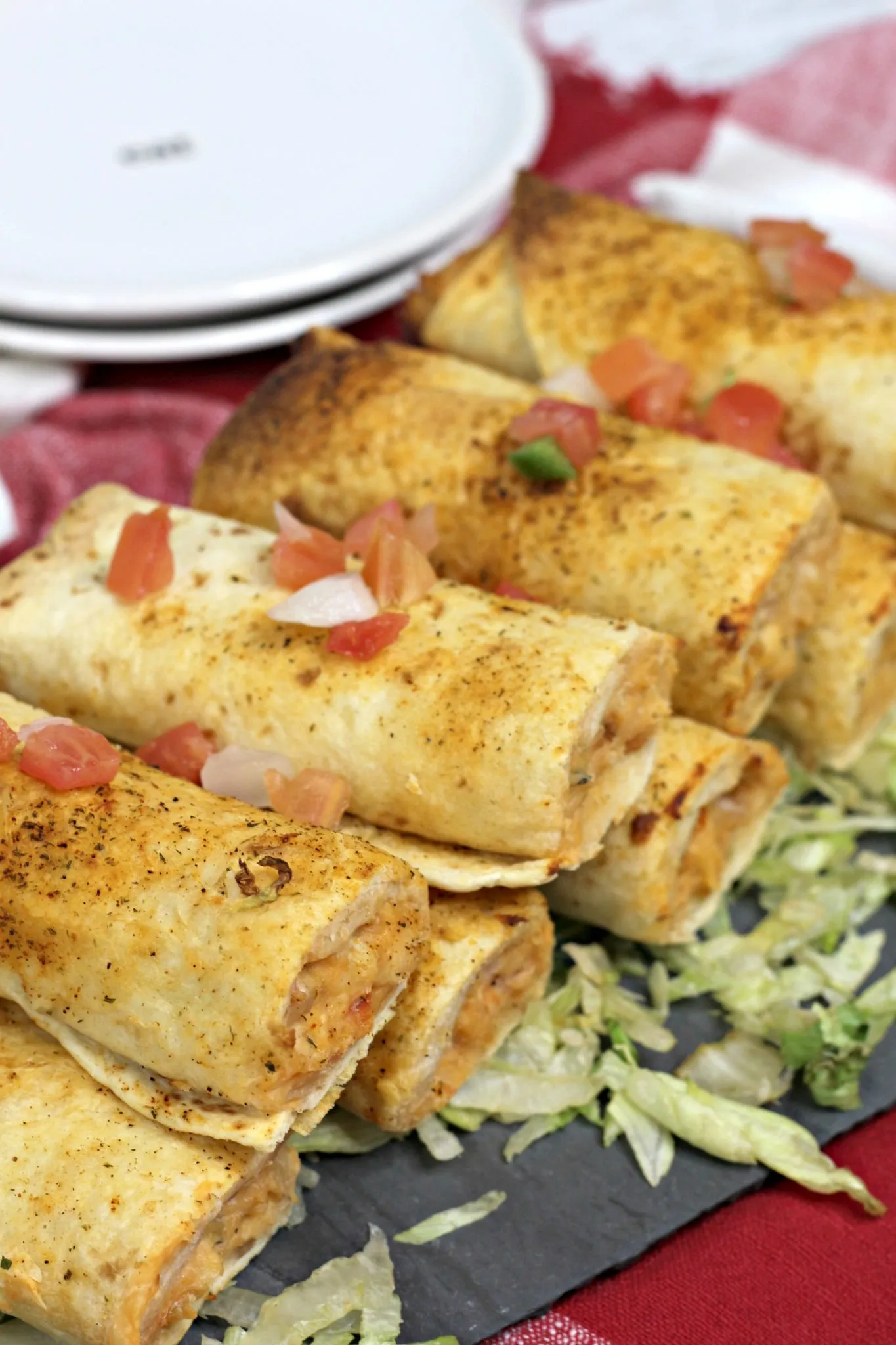 Instant Pot Salsa Chicken Taquitos