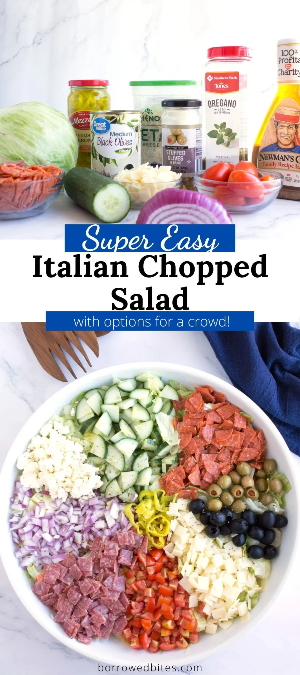 Italian Chopped Salad with Options for a Crowd