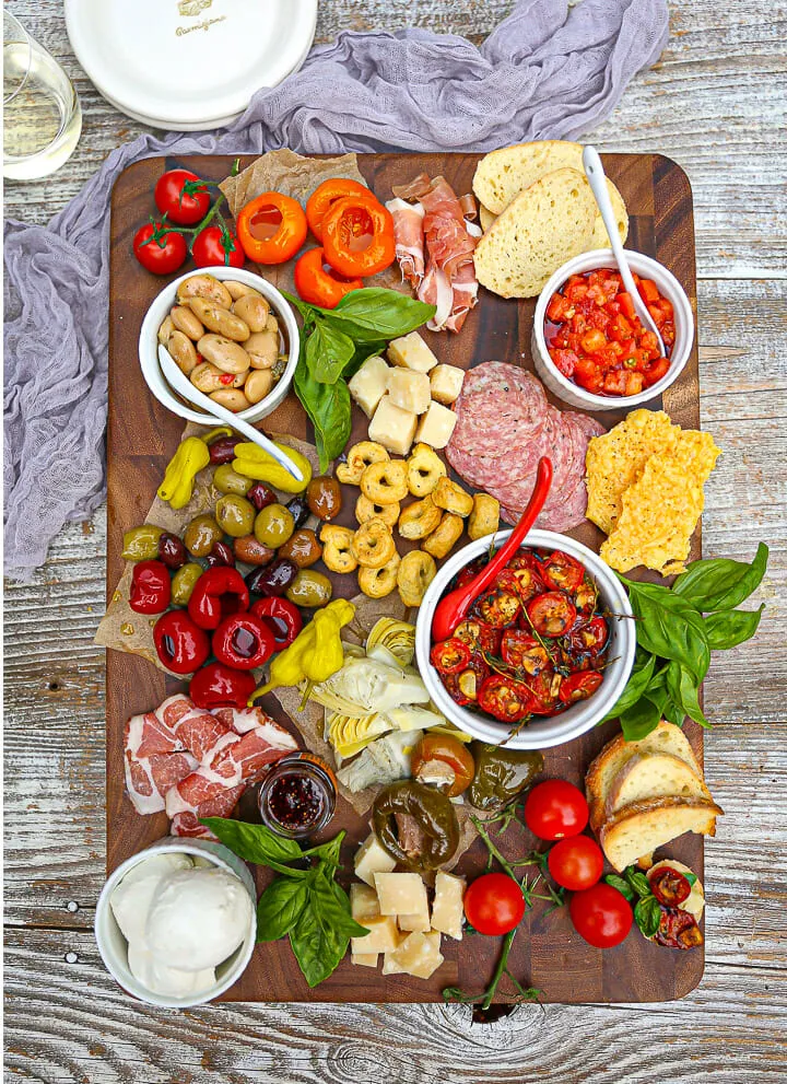 Italian Grazing Board with Roasted Tomatoes