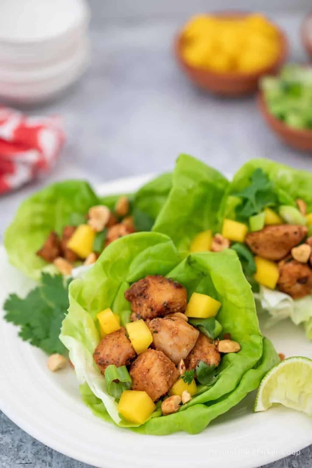 Jamaican Jerk Chicken Lettuce Wraps