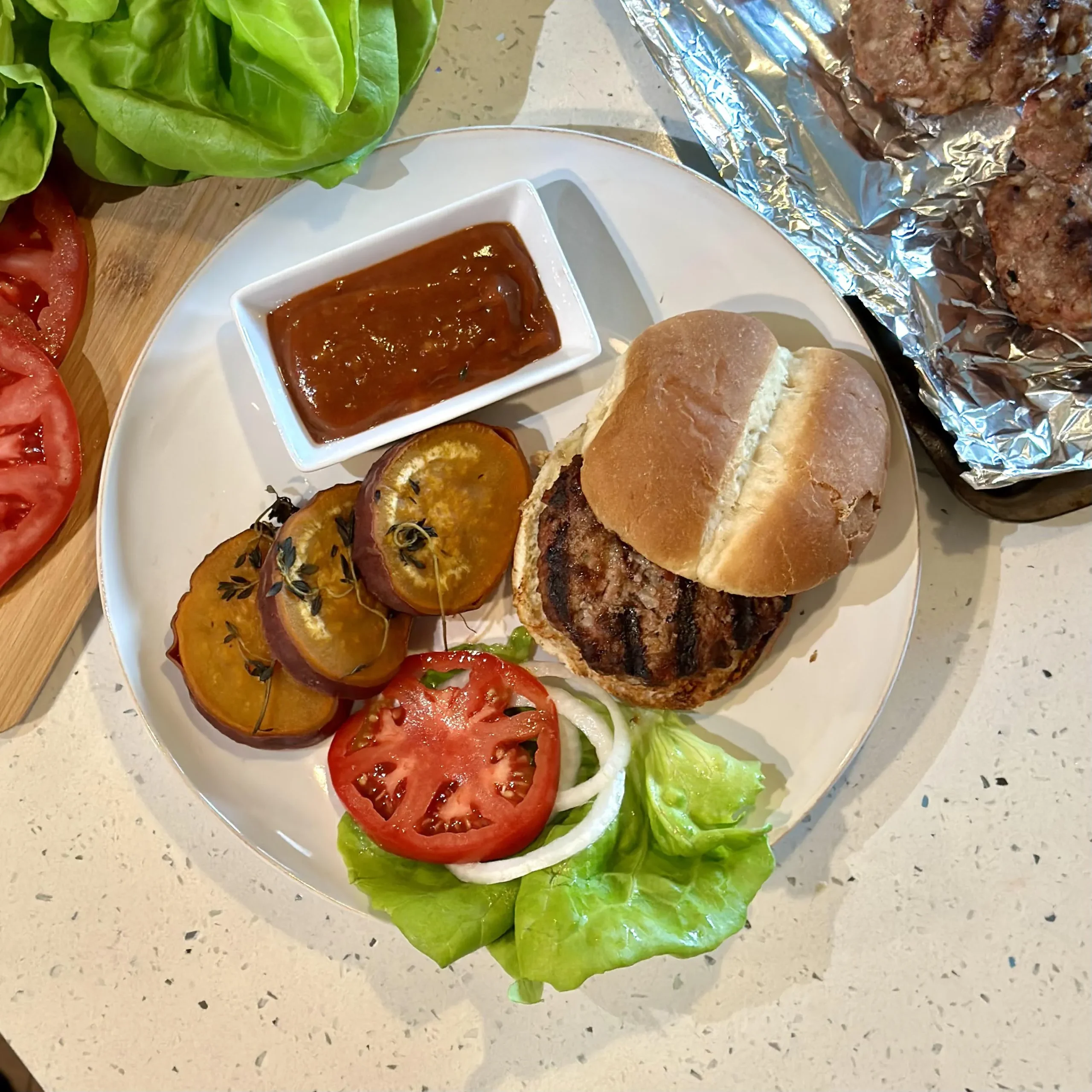 Japanese Burgers with Wasabi Ketchup
