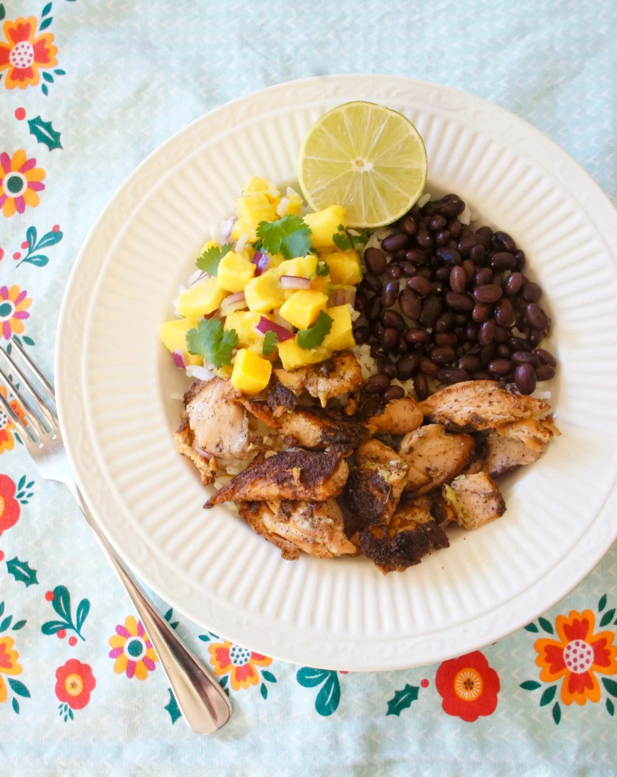 Jerk Salmon Mango Avocado Salsa