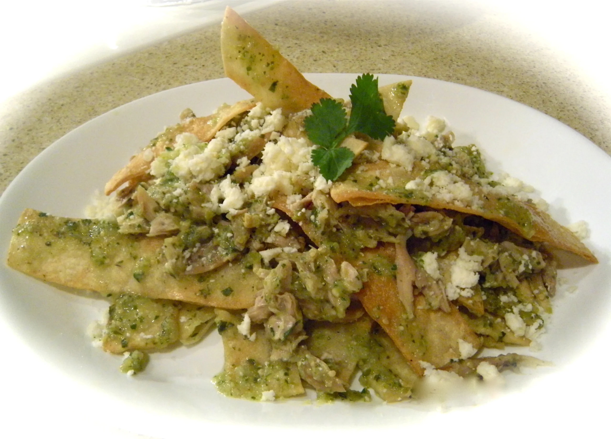Jess's Chicken Tomatillo Chilaquiles