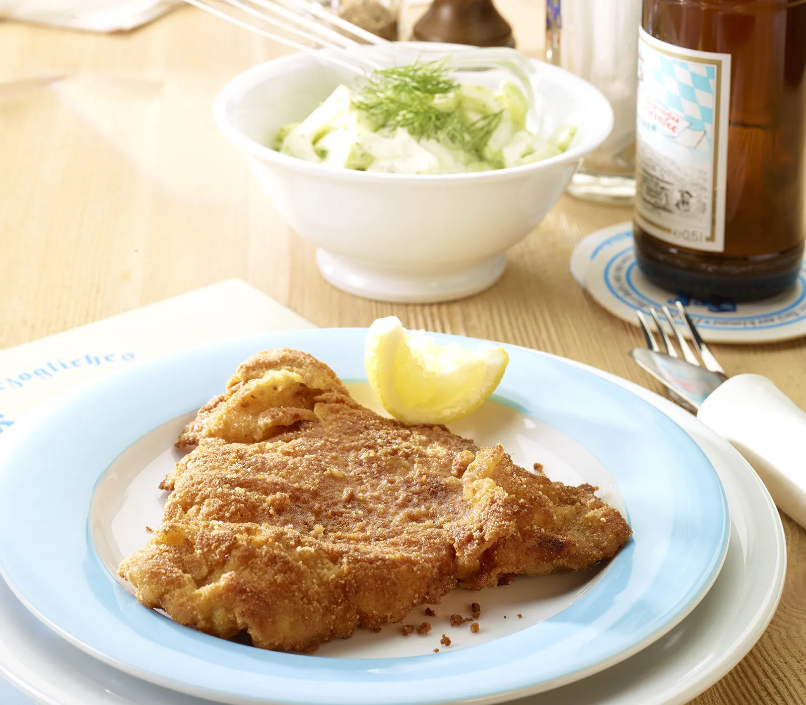 Kalbsschnitzel in Currysosse