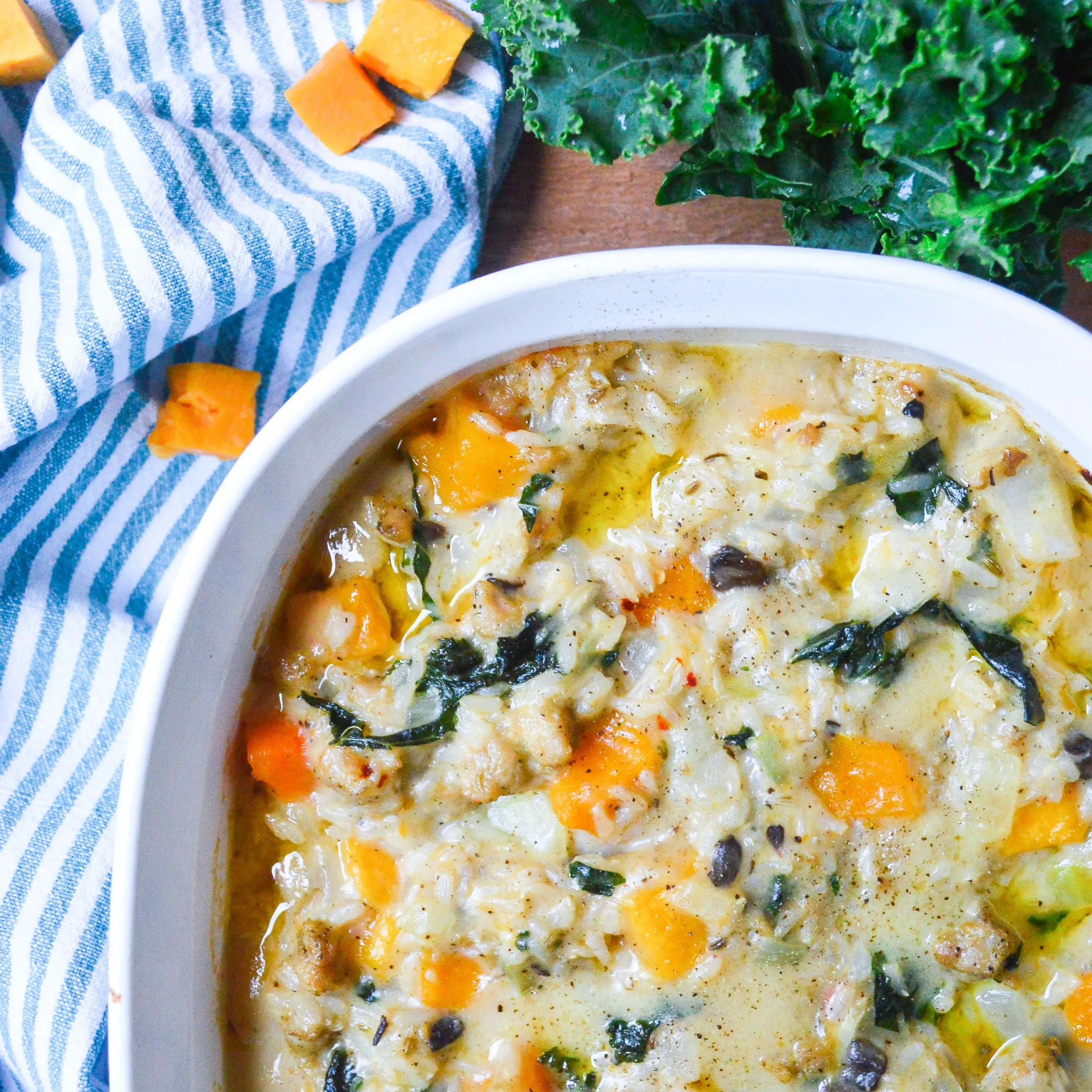 Kale and Brown Rice Casserole