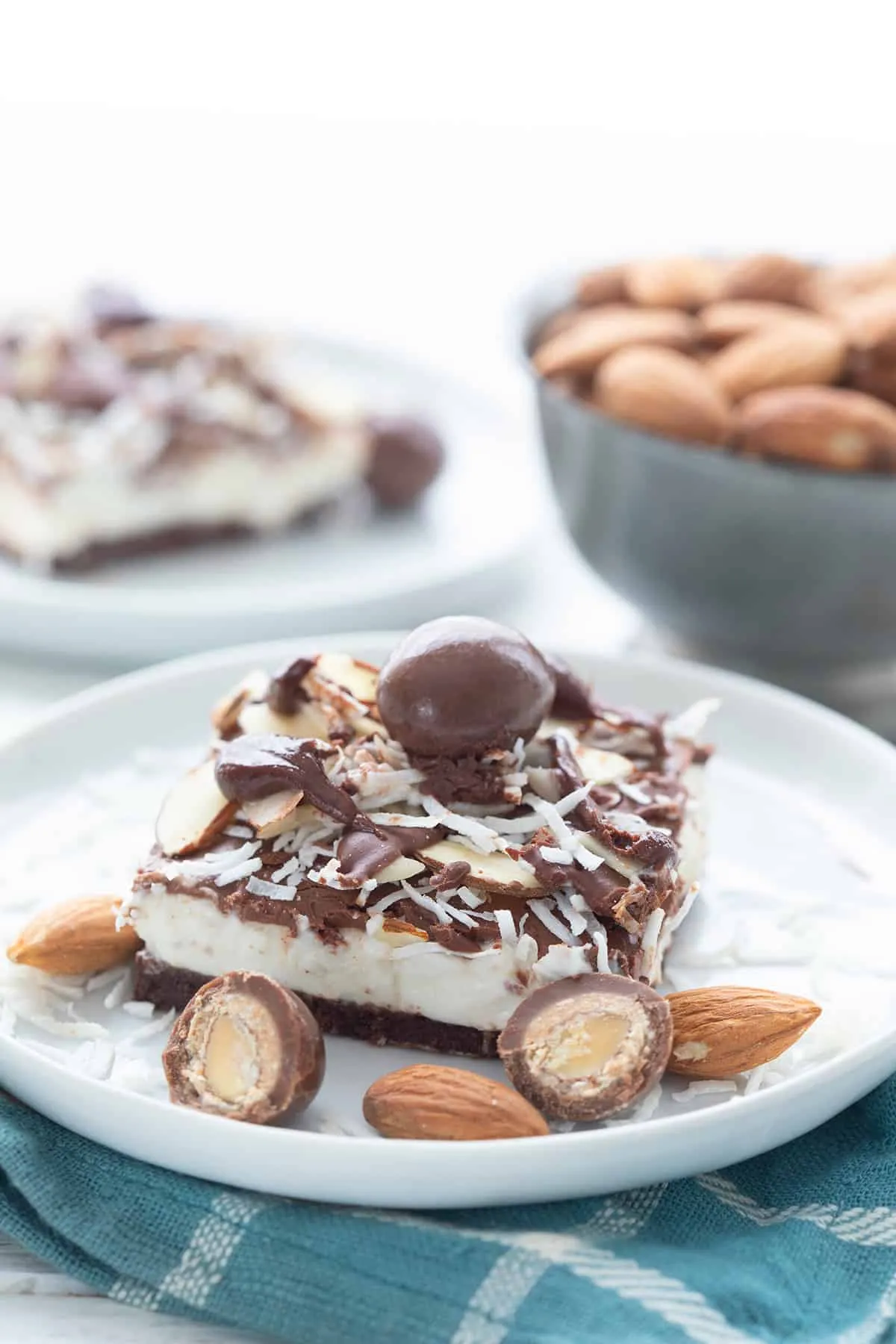 Keto Almond Joy Cheesecake Bars