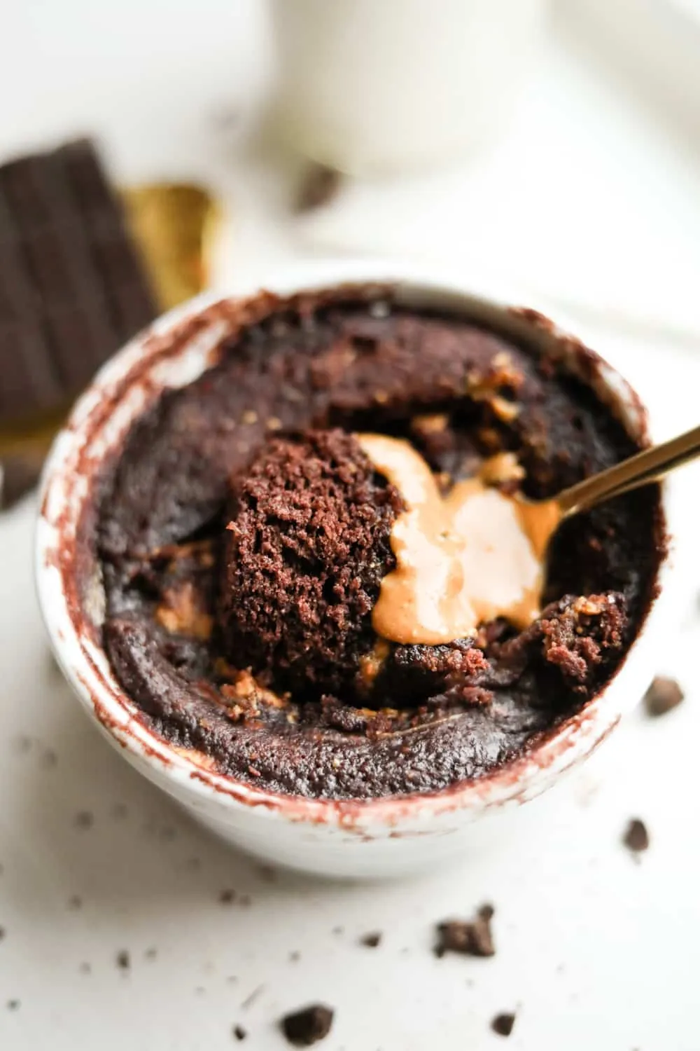 Keto Chocolate Peanut Butter Mug Cake