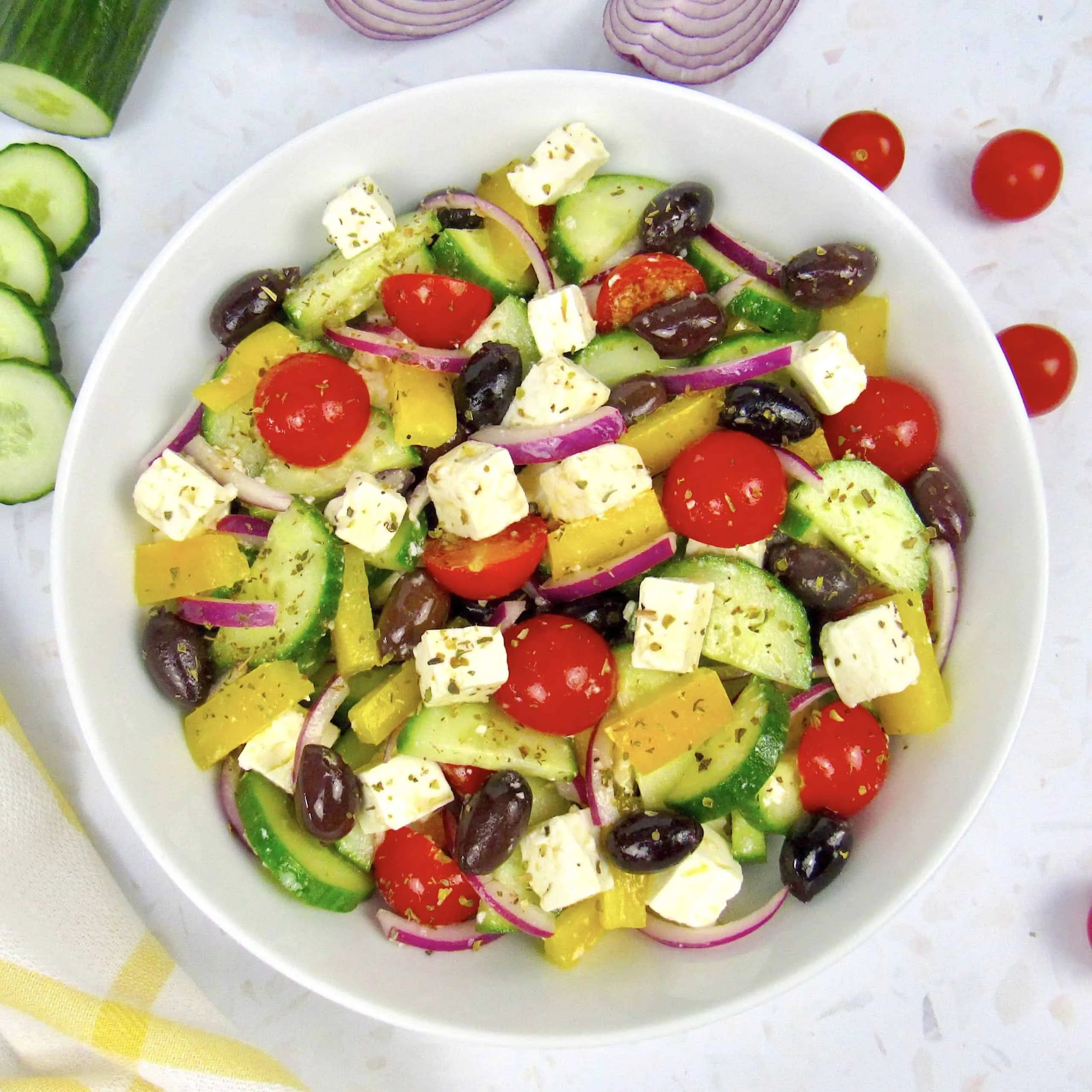 Keto Greek Salad with Greek Salad Dressing