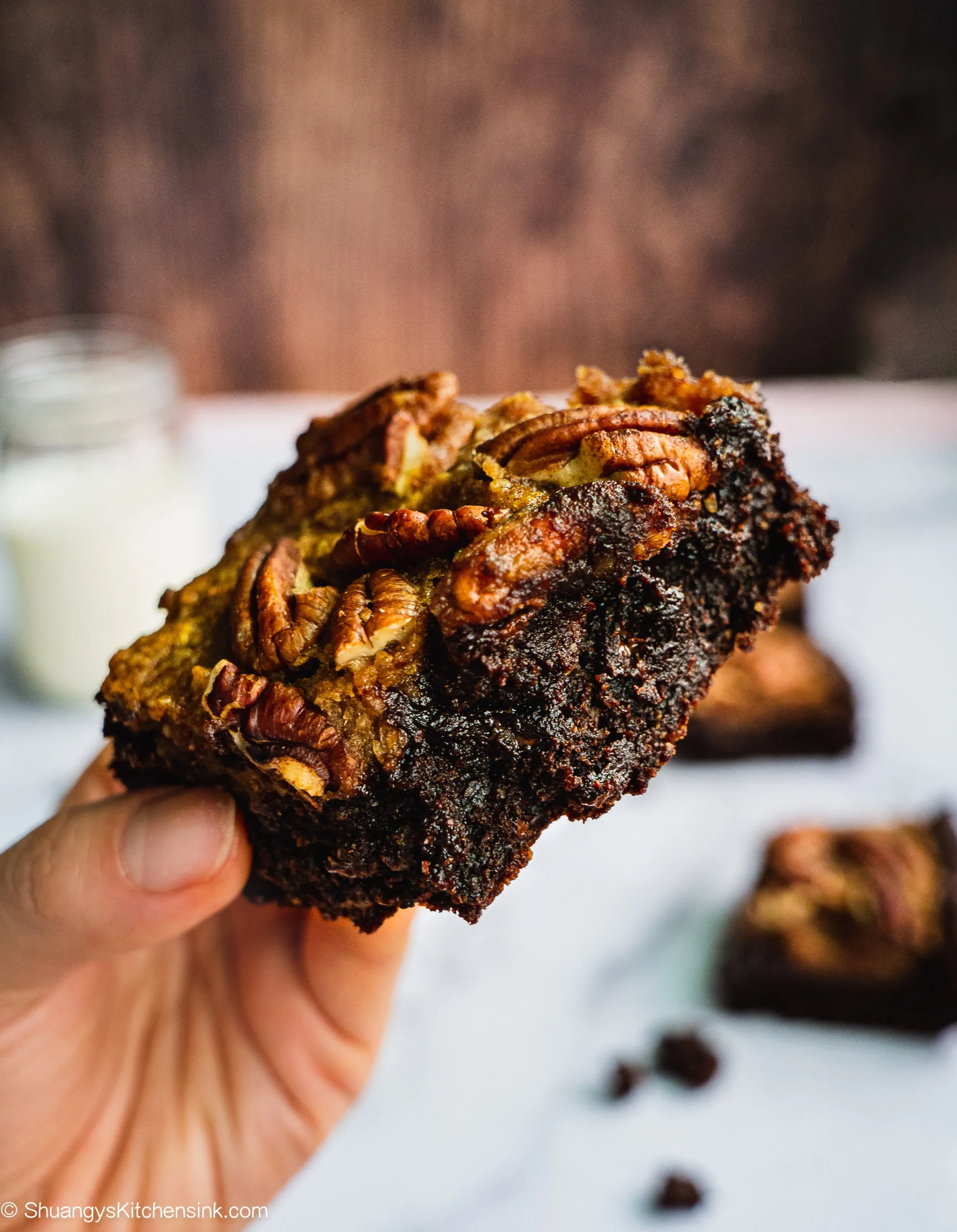Keto Pecan Pie Brownies