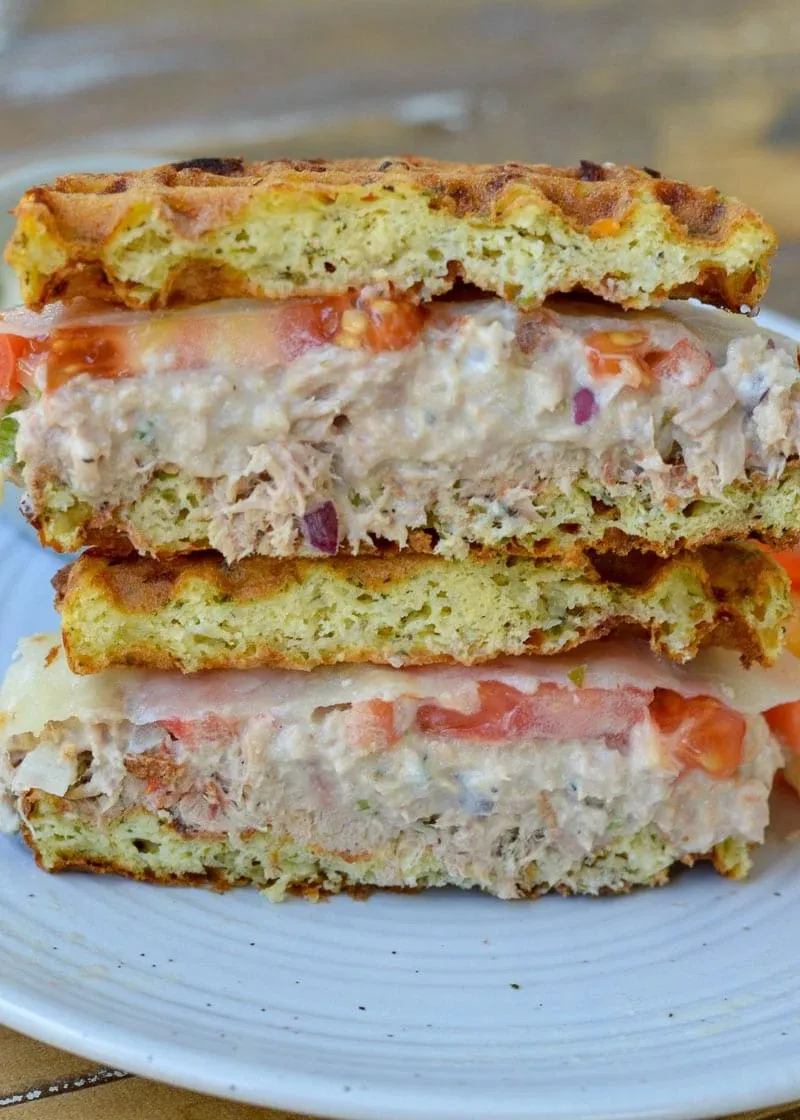 Keto Tuna Melt Chaffle
