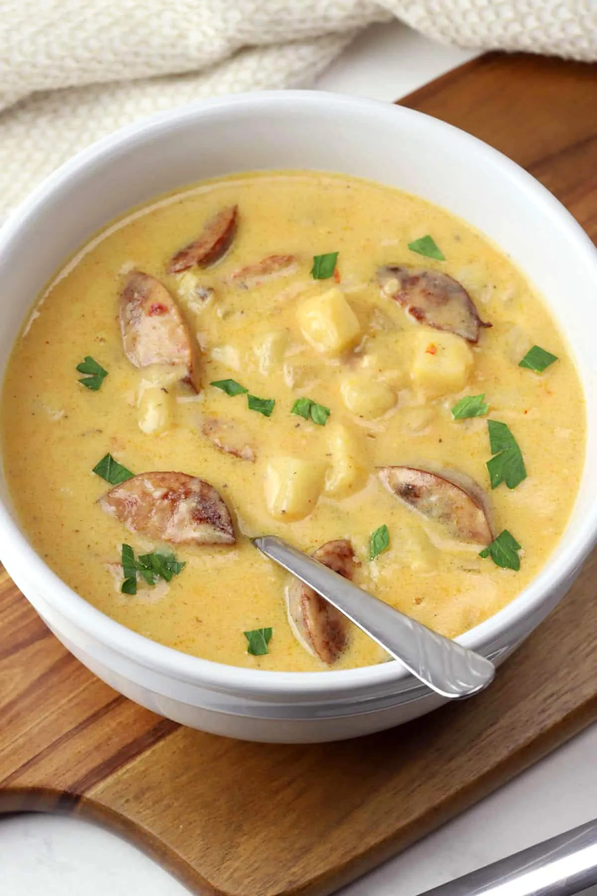 Kielbasa and Creamy Potato Soup