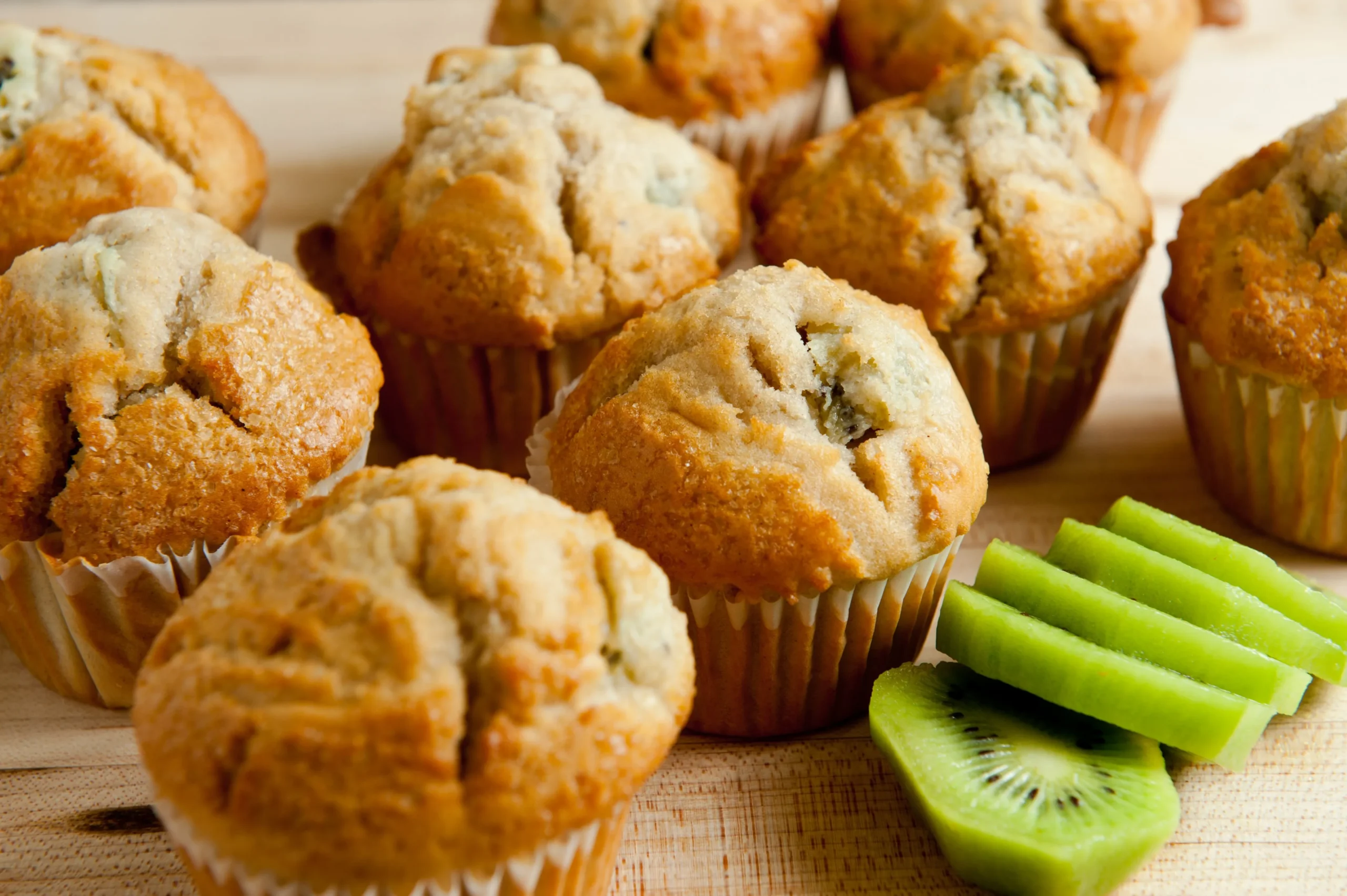 Kiwi Lime Marmalade Filled Muffins