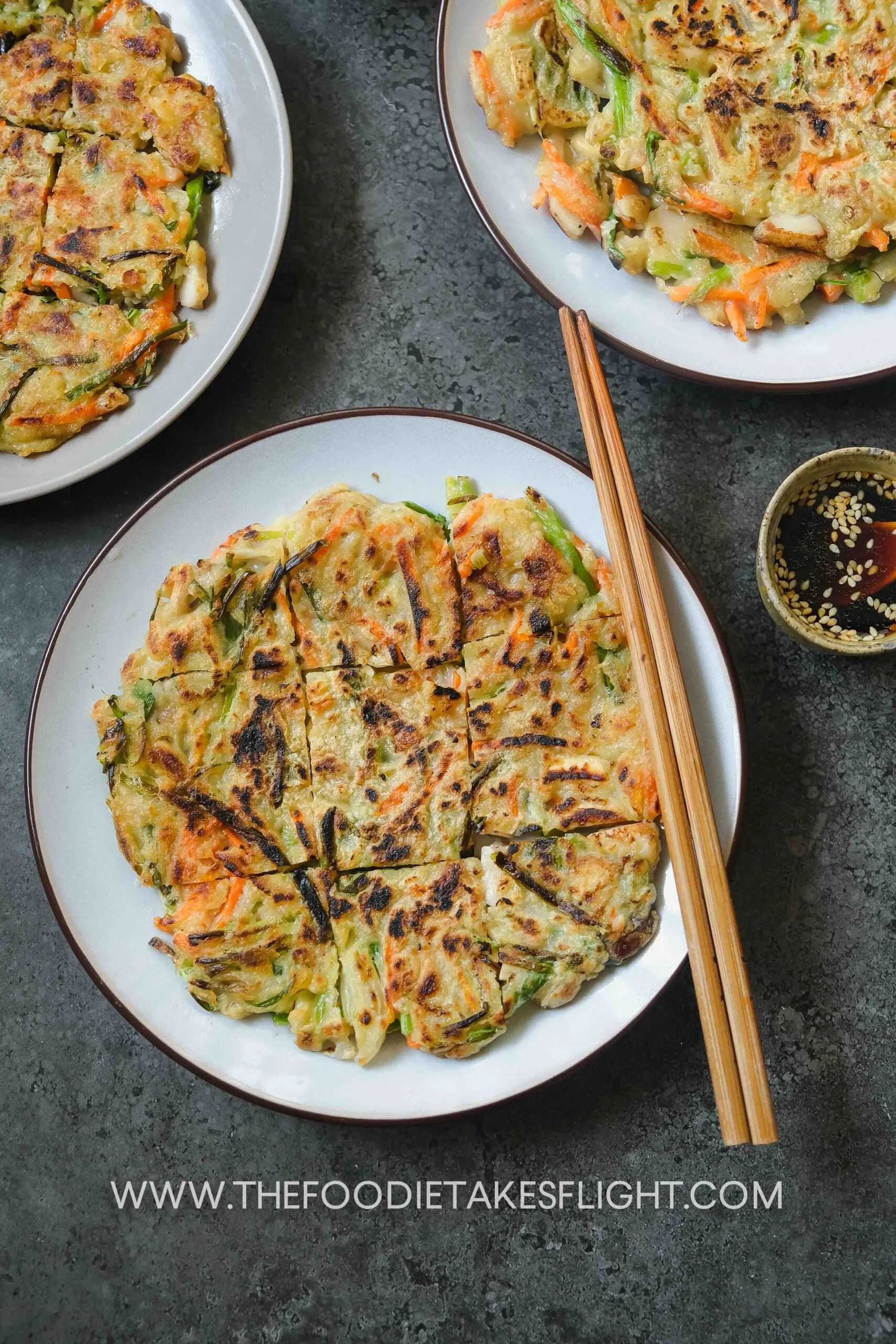 Korean Scallion and Vegetable Pancakes