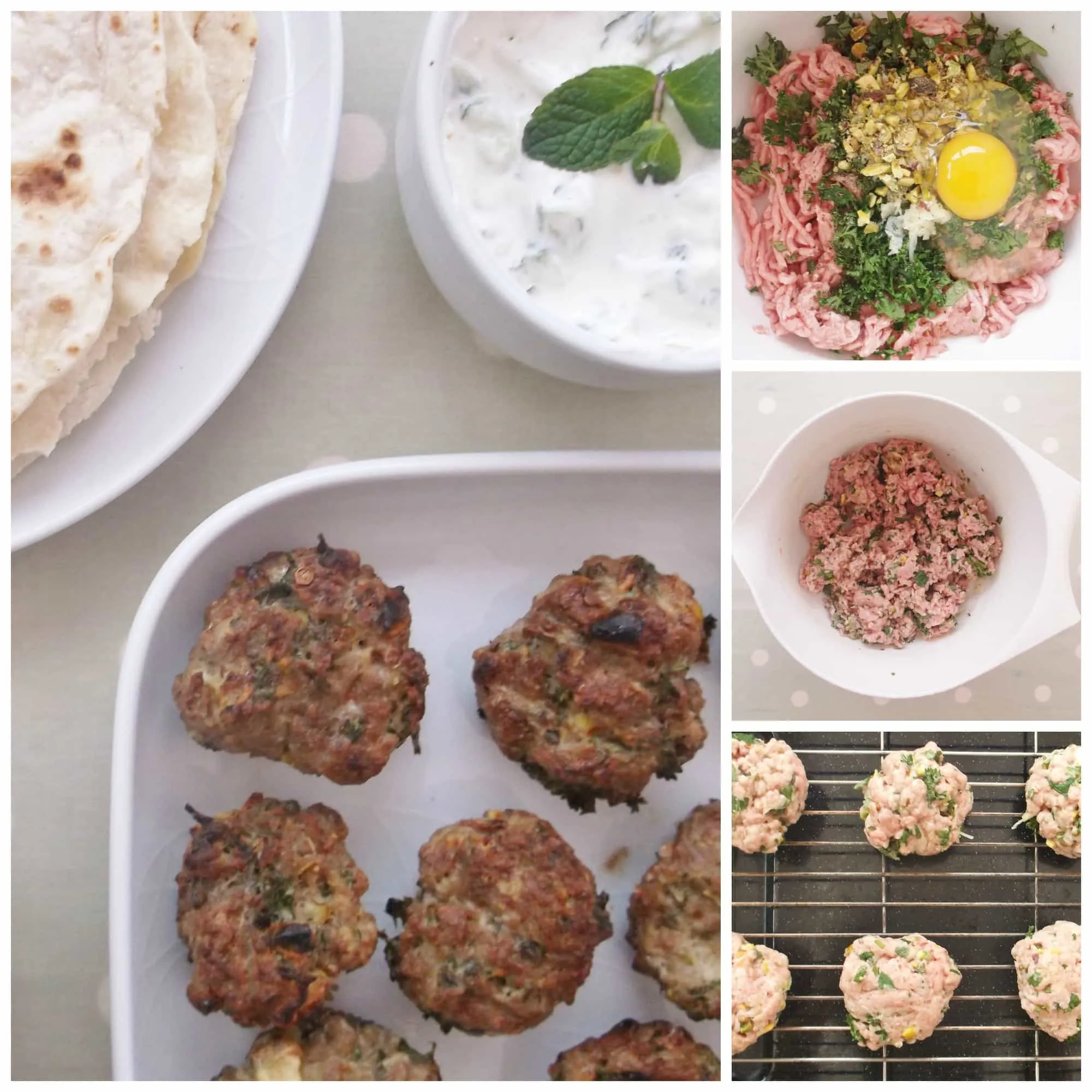 Lamb Kofte Burgers with Homemade Tzatziki and Flatbreads