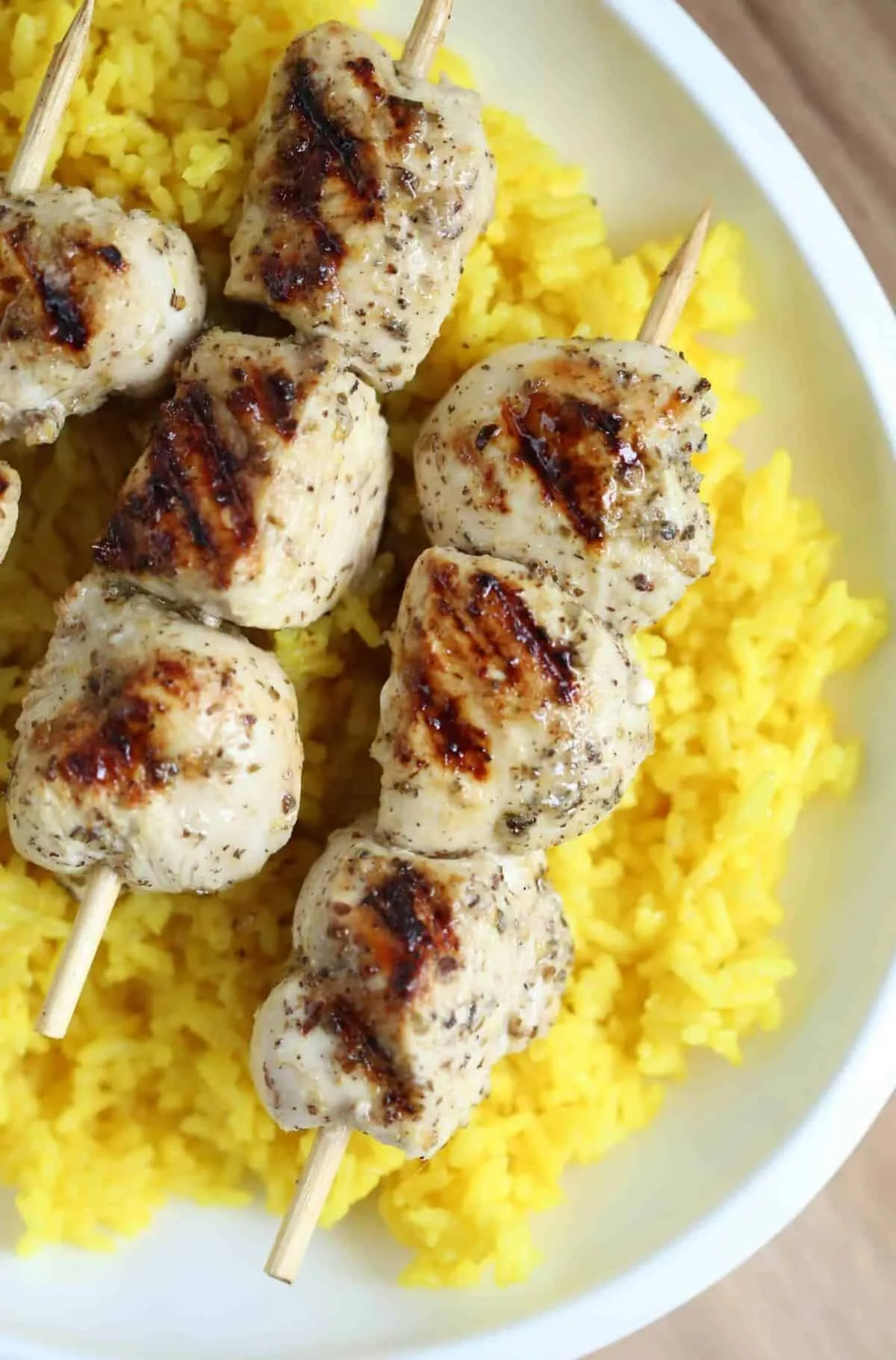 Lamb Souvlaki with Rice