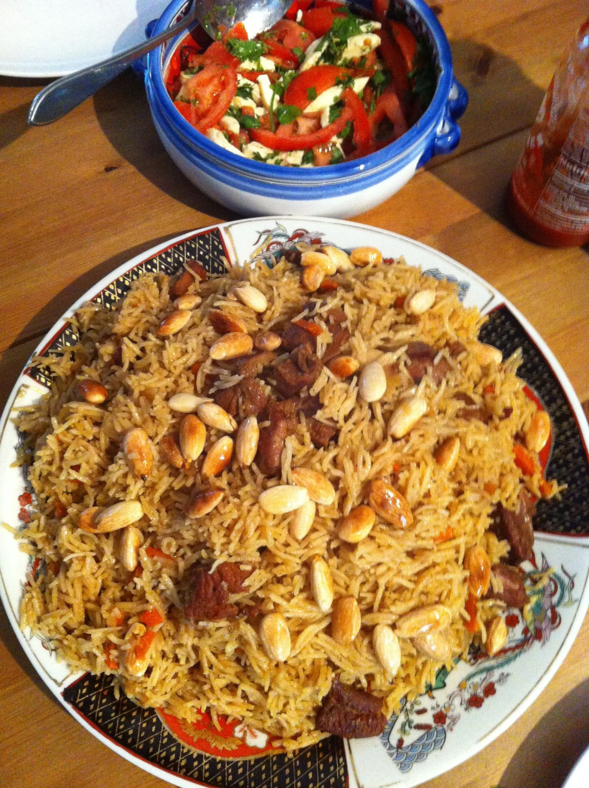Lamb on Rice with Nuts