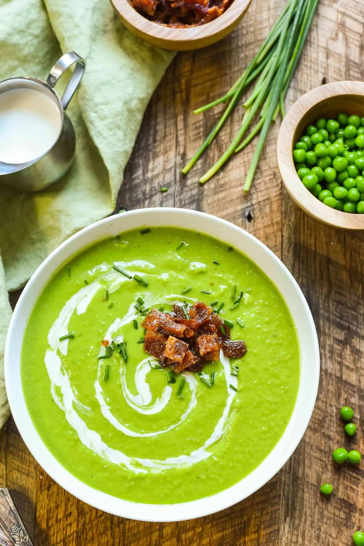 Lean Green Yet Creamy Pea Soup