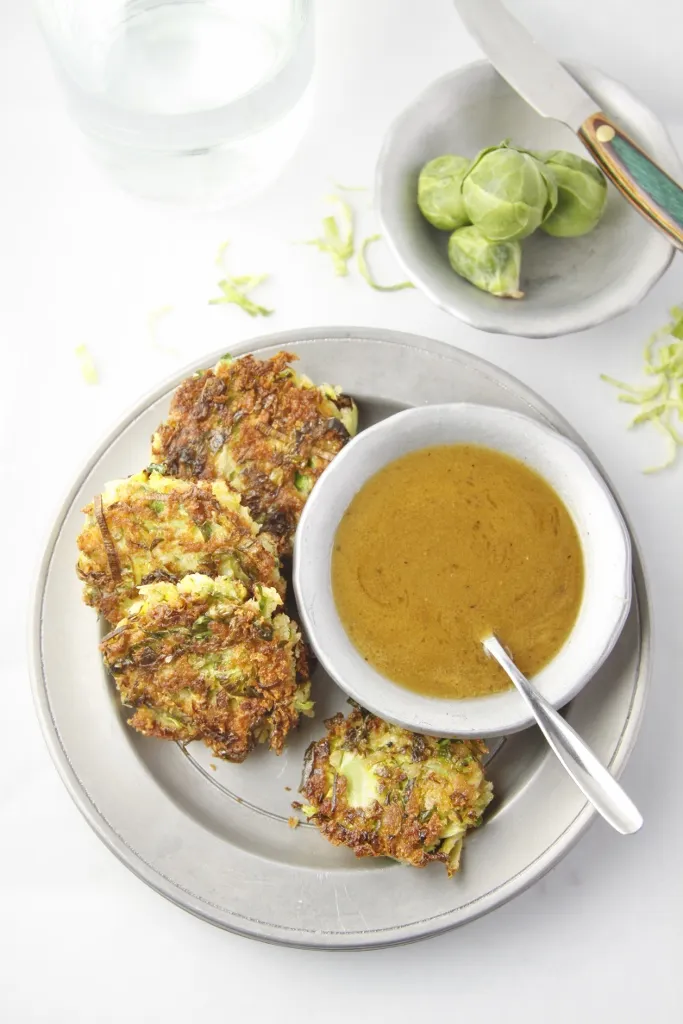 Leek Brussels Sprout Fritters