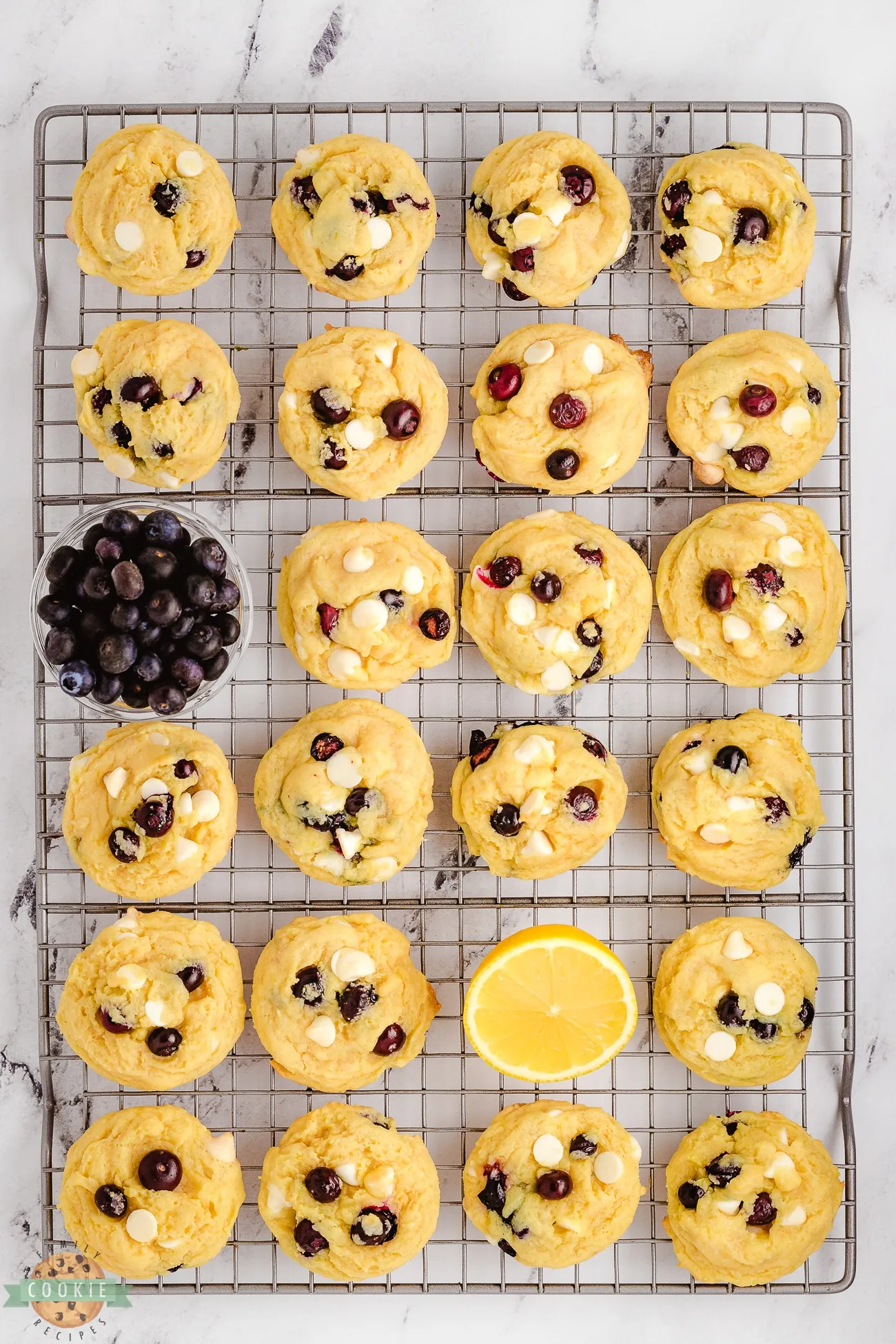 Lemon Blueberry Pudding Cookies