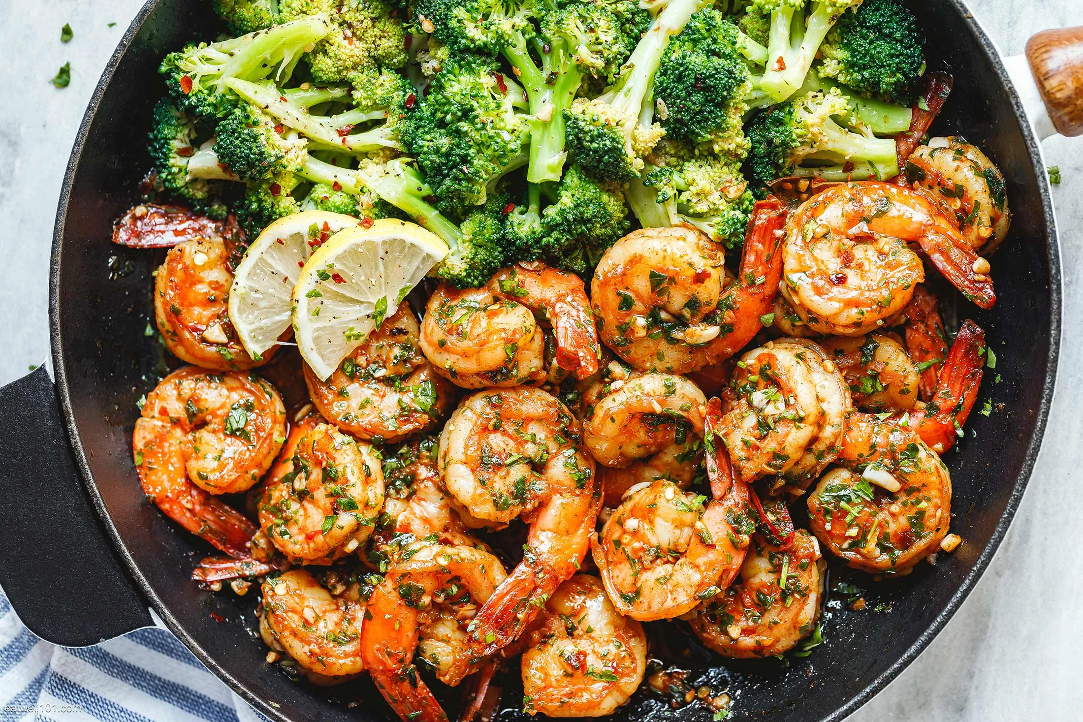 Lemon Garlic Butter Shrimp and Broccoli