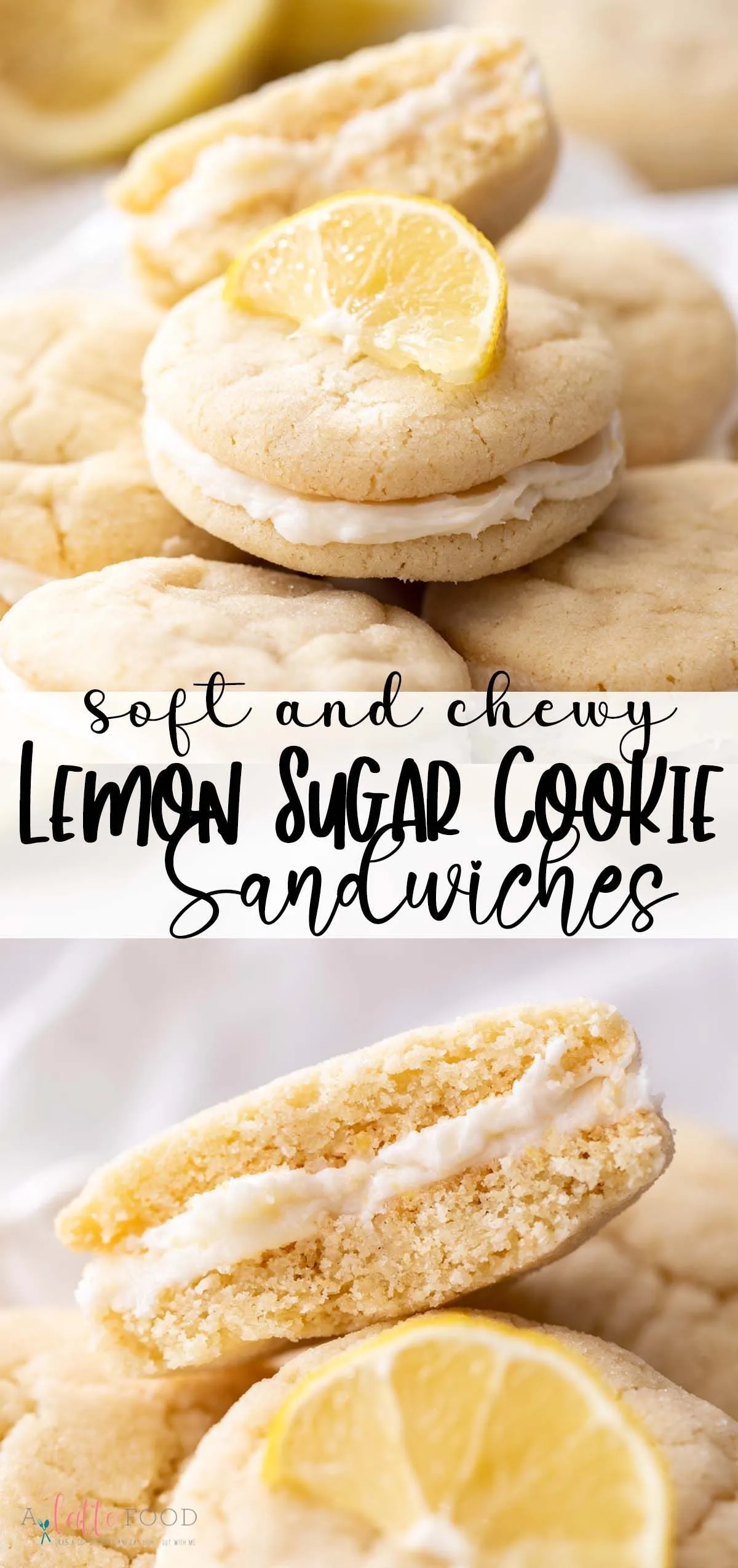 Lemon Sugar Cookie Sandwiches