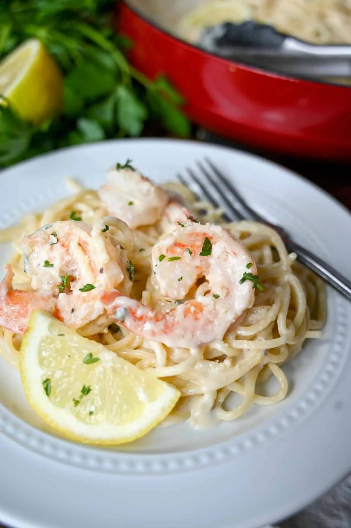 Lemon Wee Shrimp Pasta