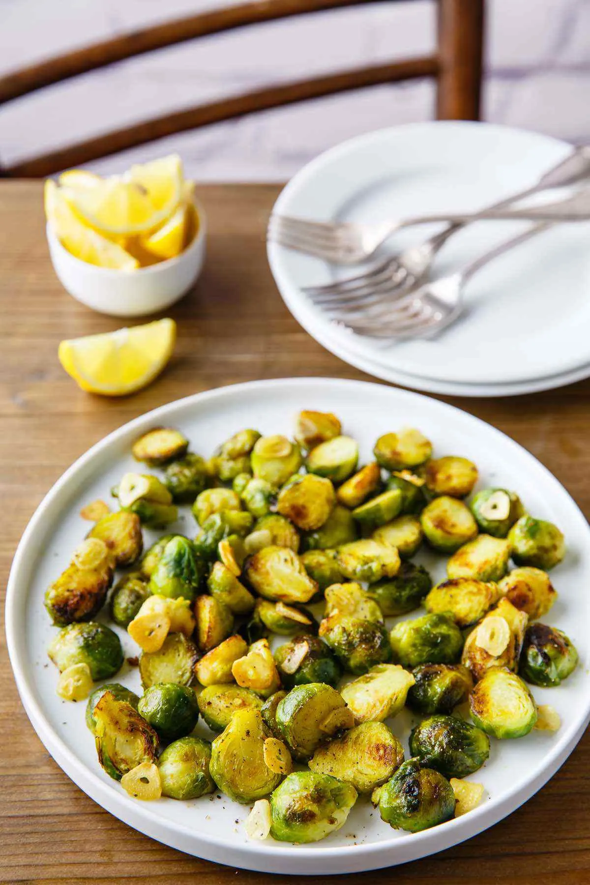 Lemony Fried Brussels Sprouts