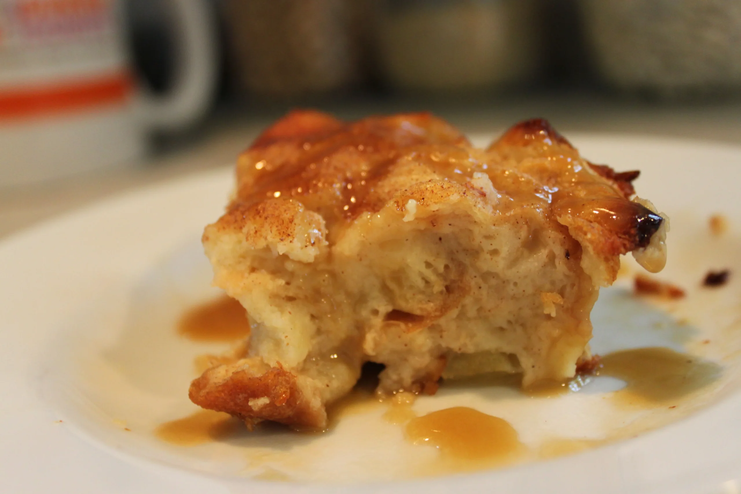 Light Apple Bread Pudding