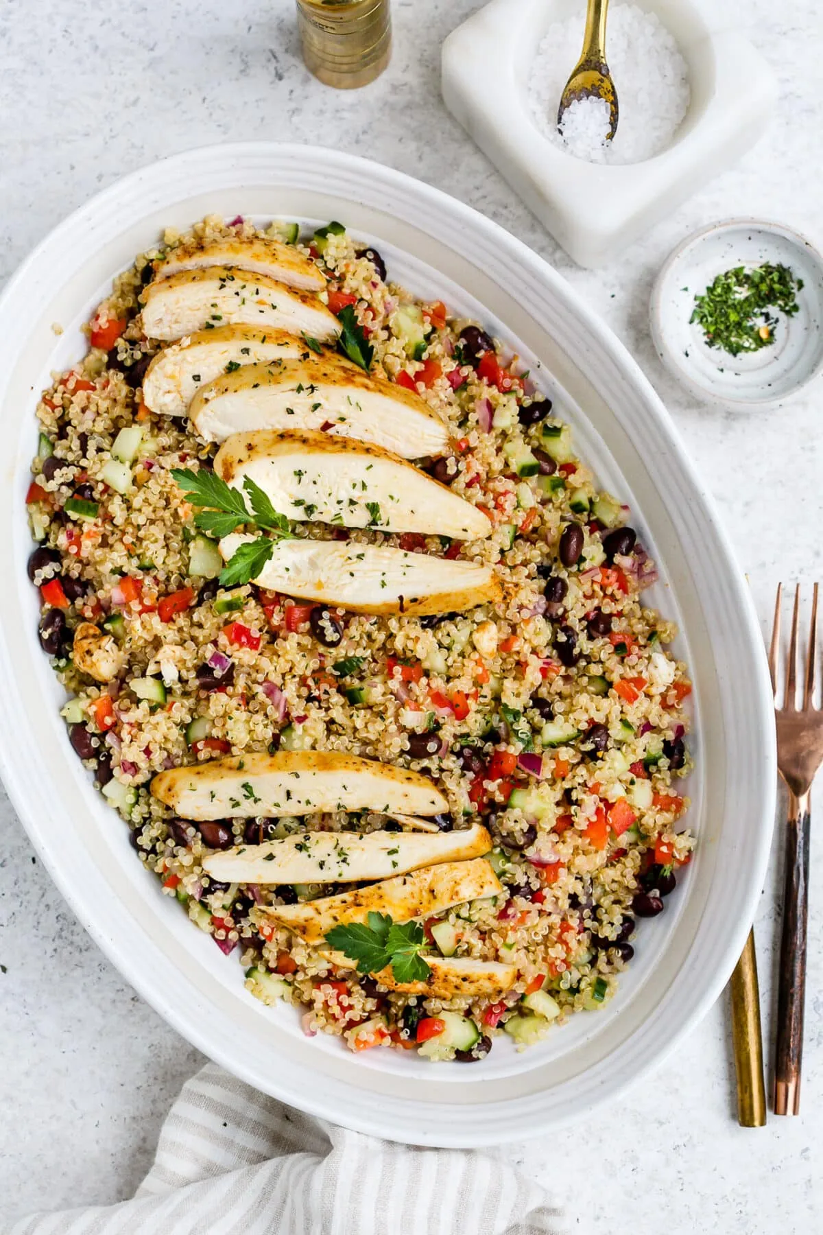 Light Citrus Chicken Quinoa Salad