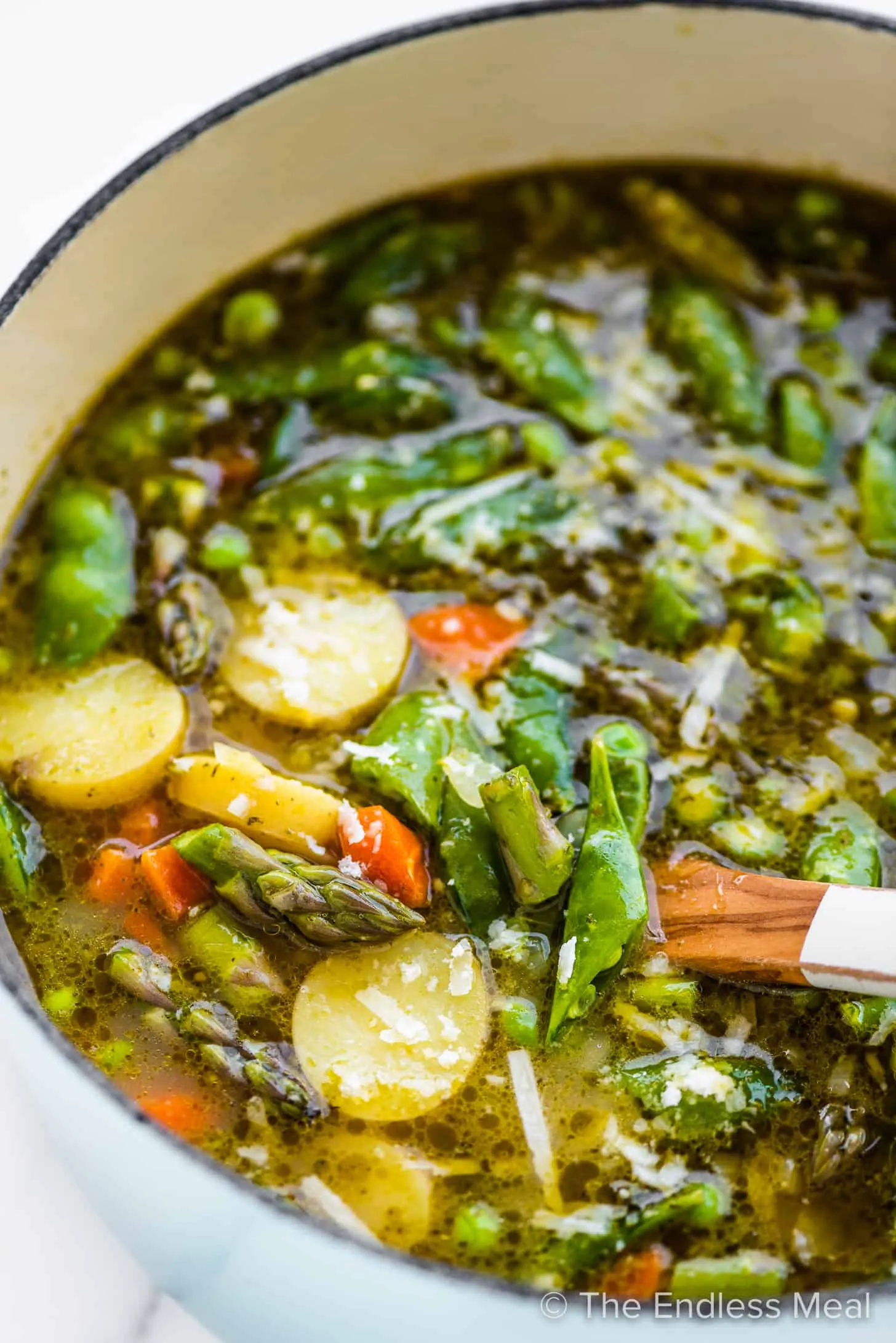 Light Spring Minestrone Soup