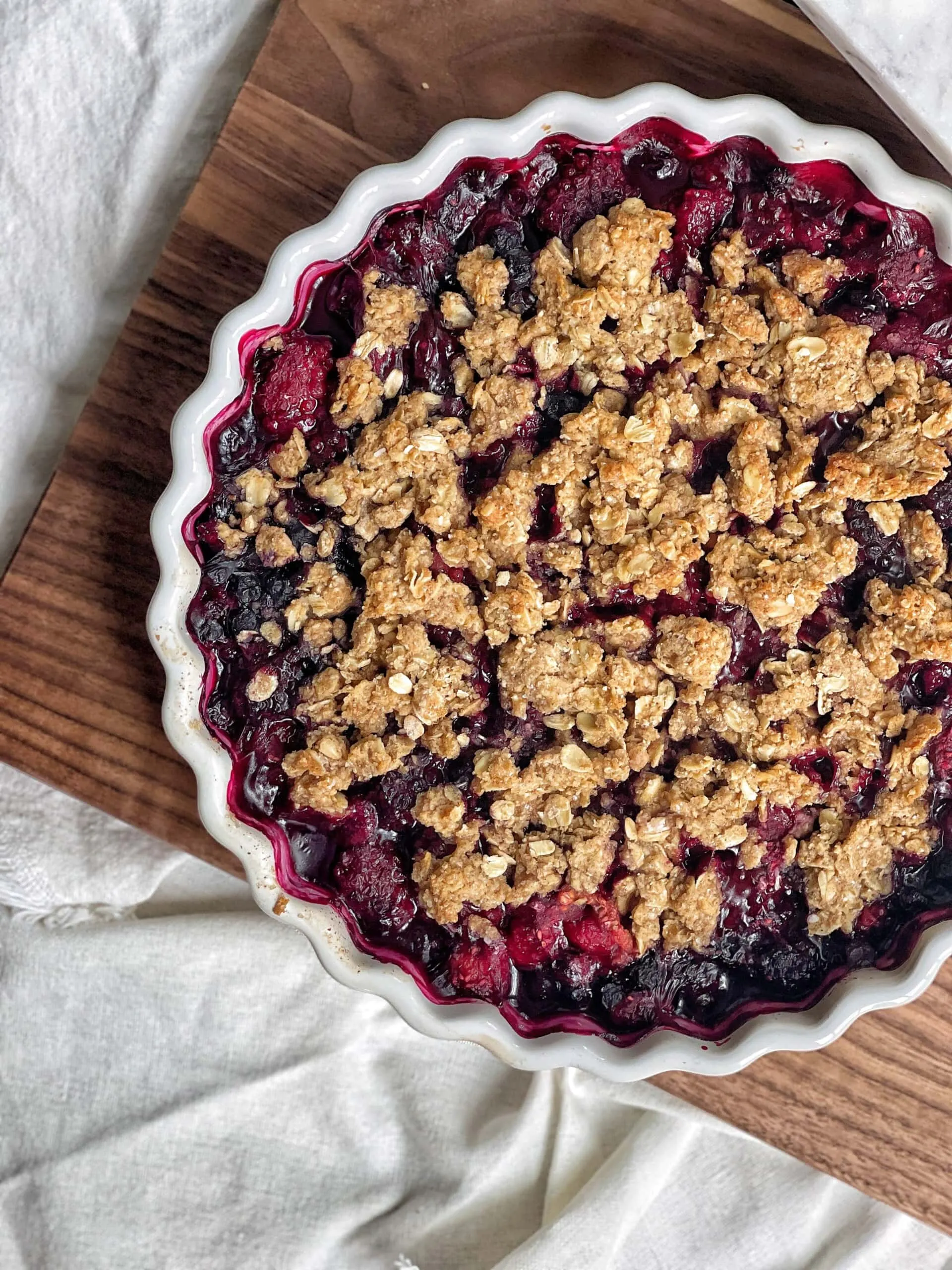 Lightened Up Berry Crisp