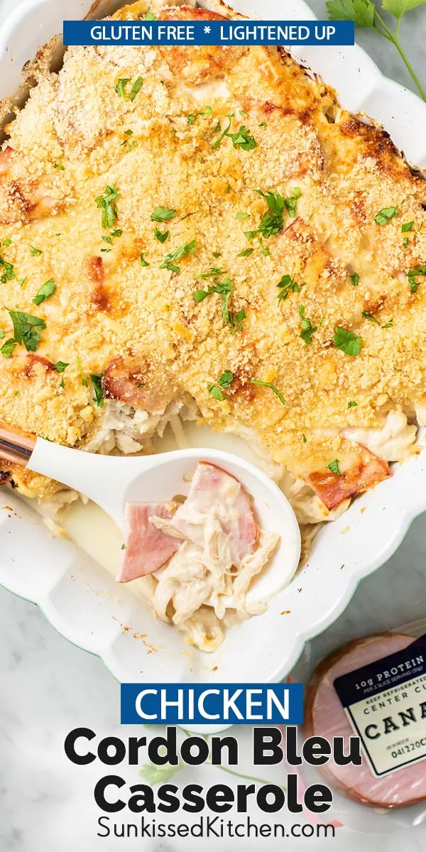 Lightened Up Chicken Cordon Bleu Casserole