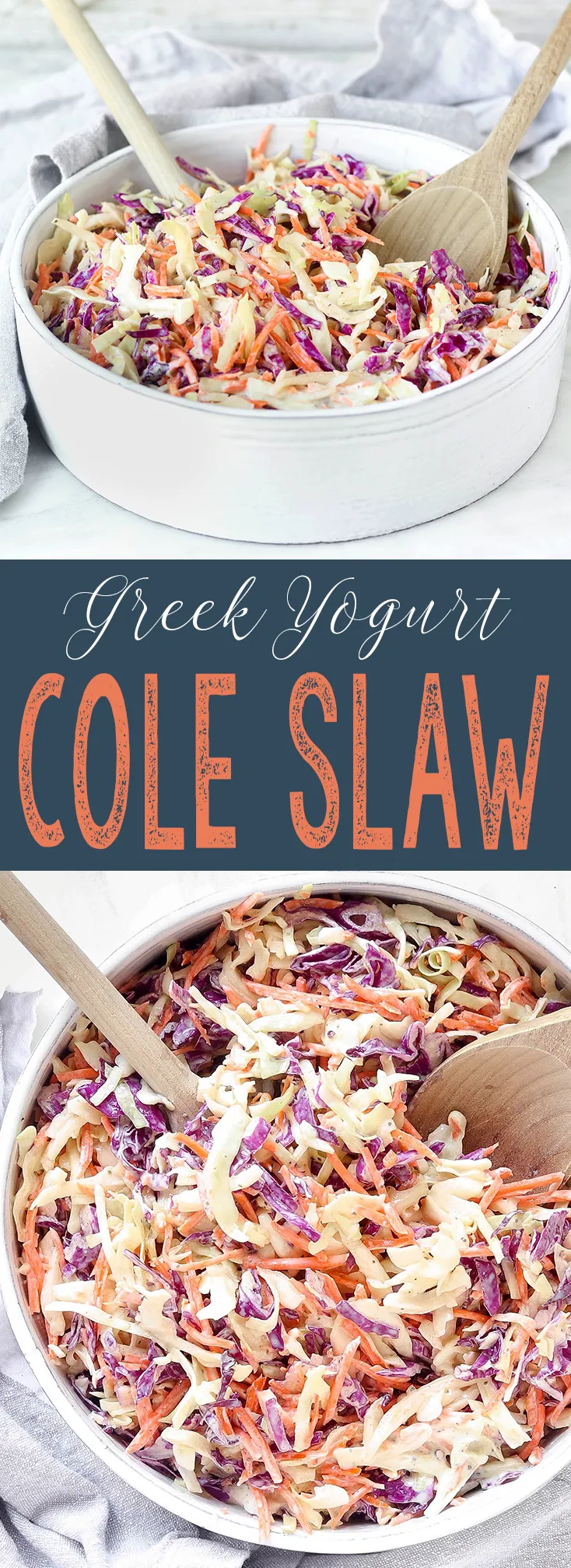 Lightened Up Homemade Coleslaw with Greek Yogurt