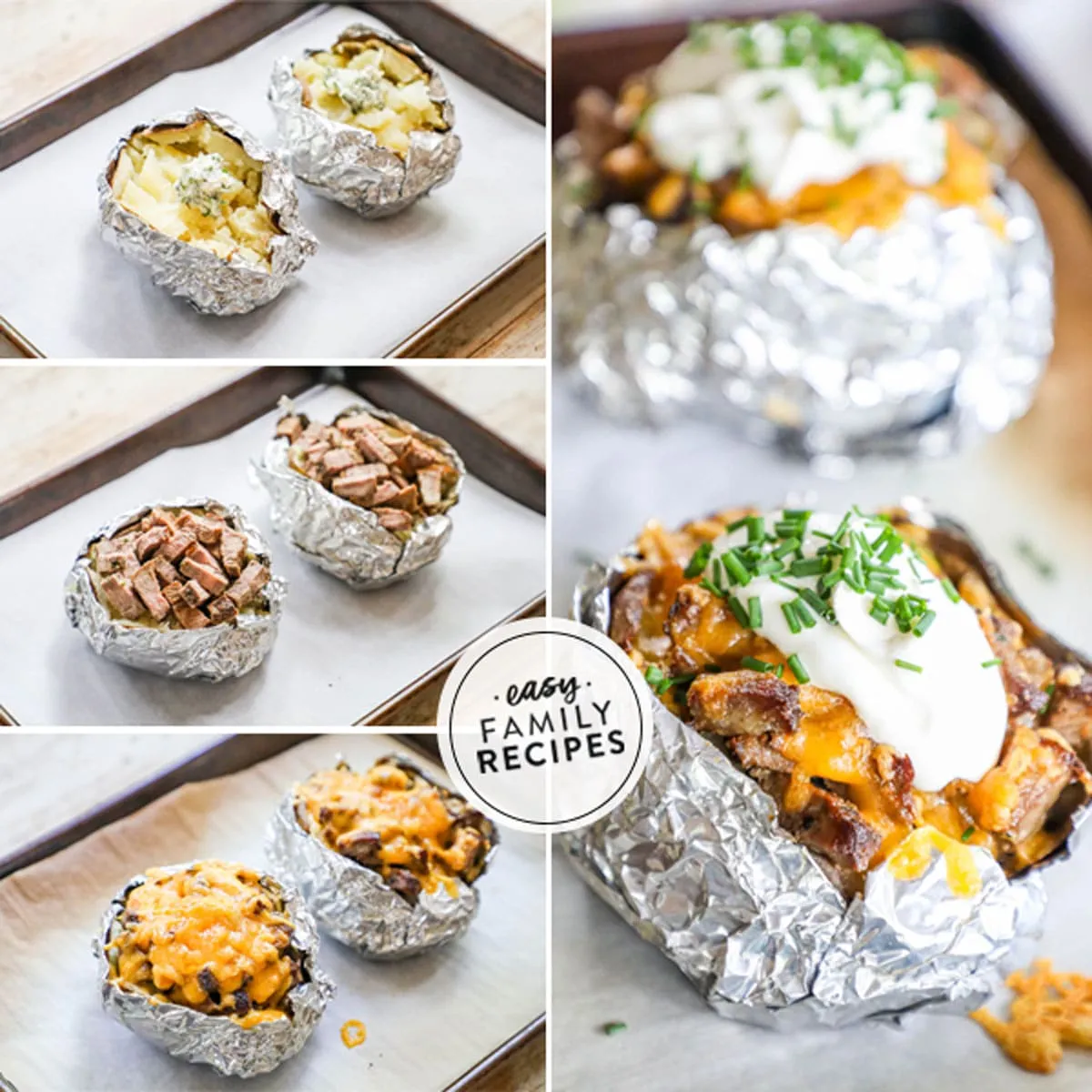 Loaded Chicken Steak Stuffed Potatoes
