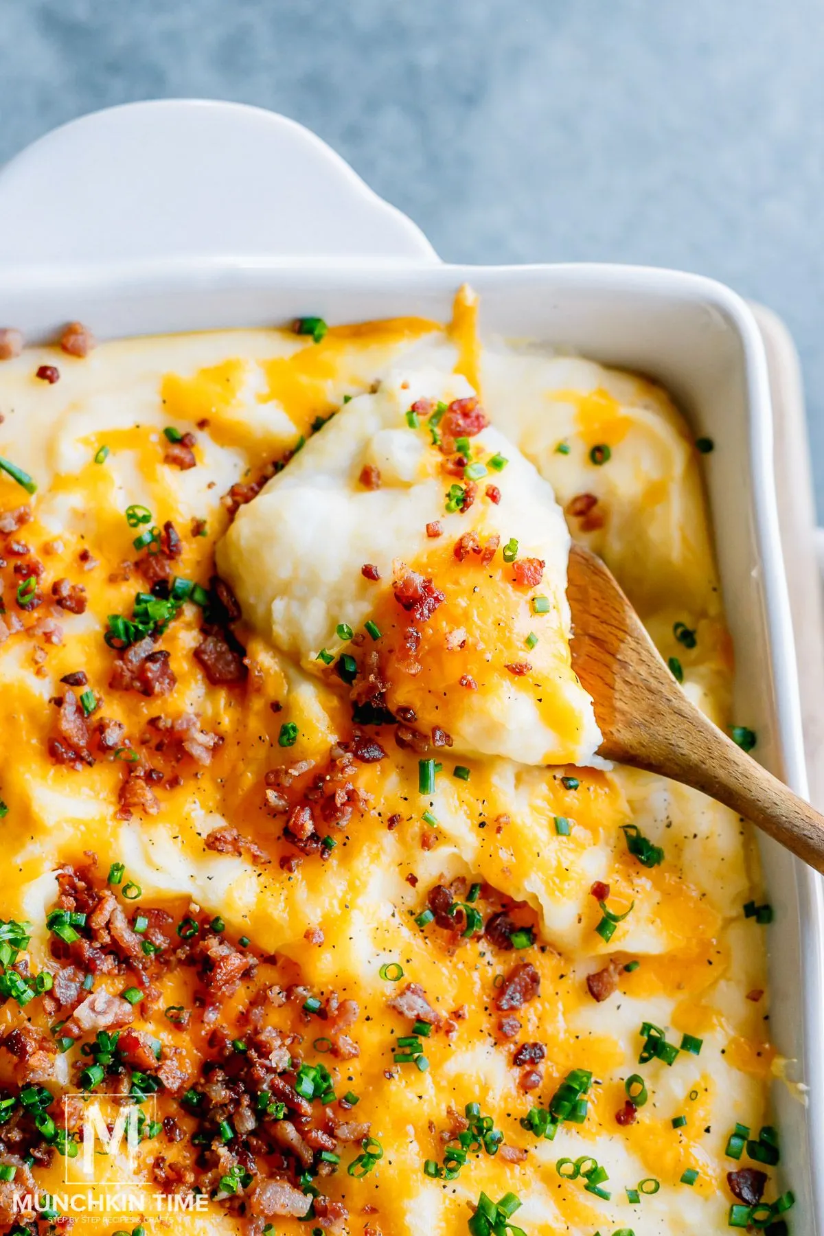 Loaded Garlic Mashed Potato Casserole