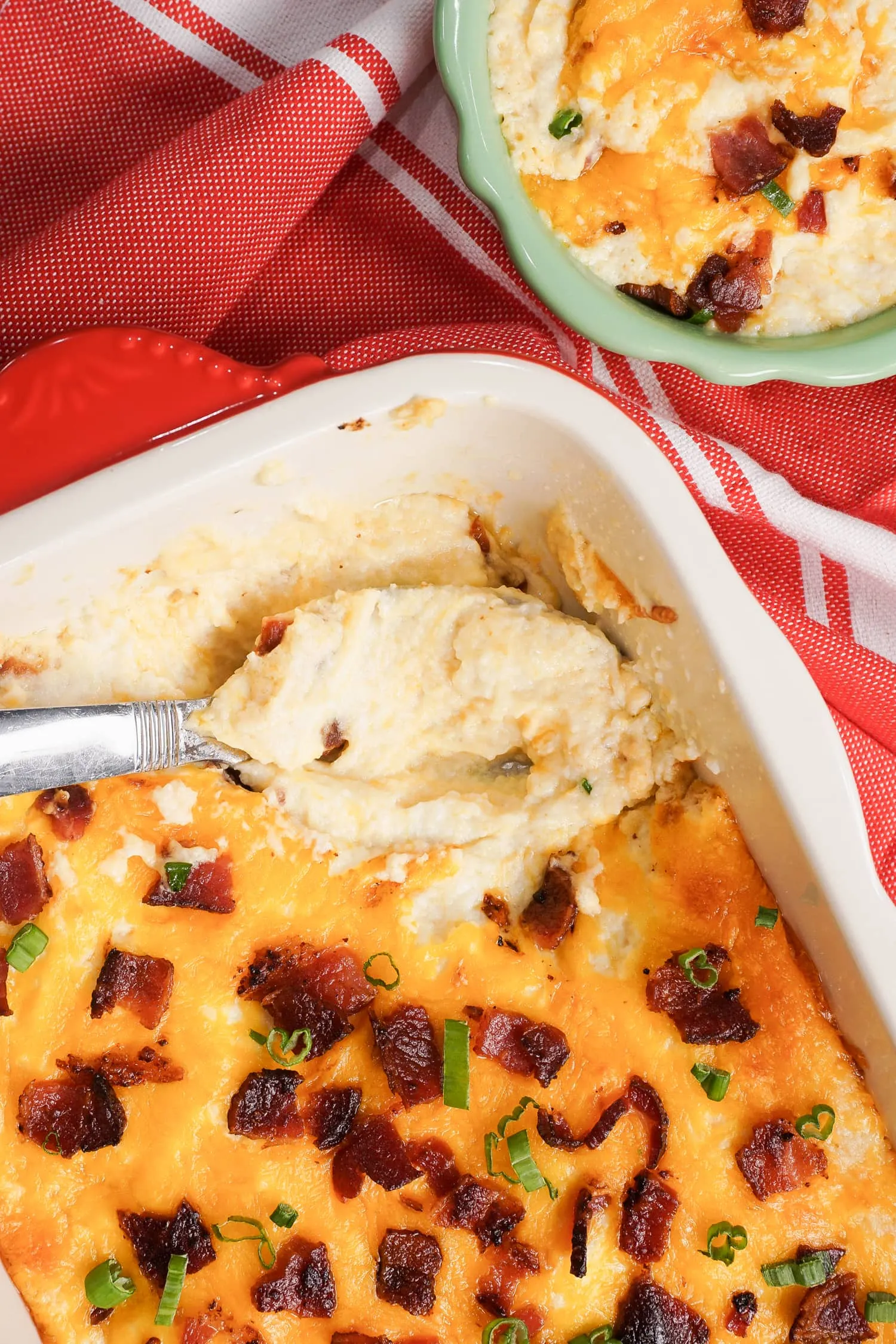 Loaded Mashed Cauliflower Casserole