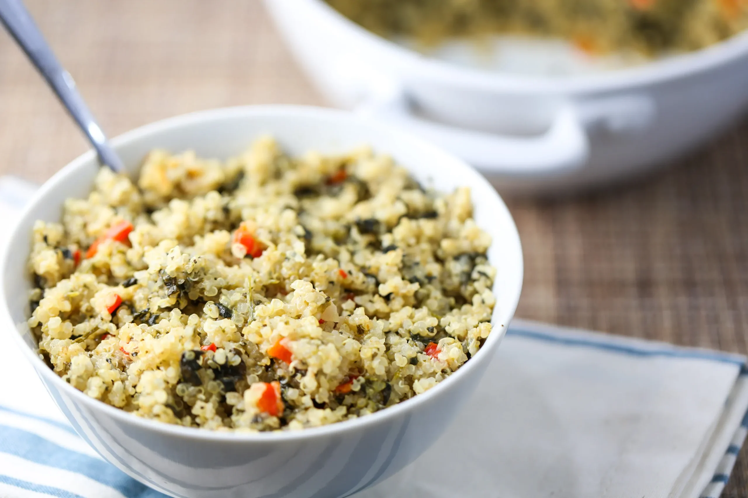 Loaded Spinach Quinoa Casserole