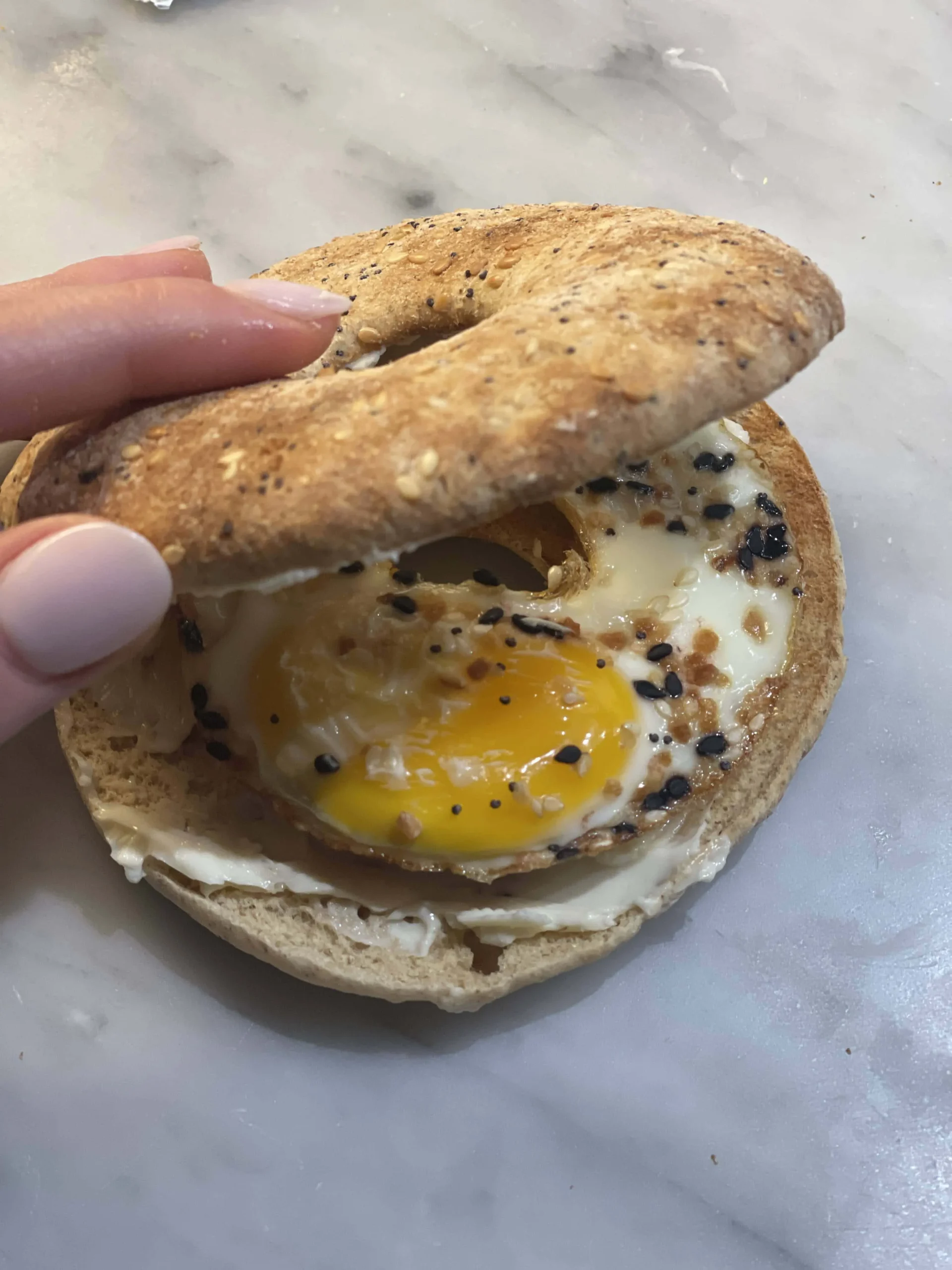 Low Calorie Bagel Thin Egg Sandwiches