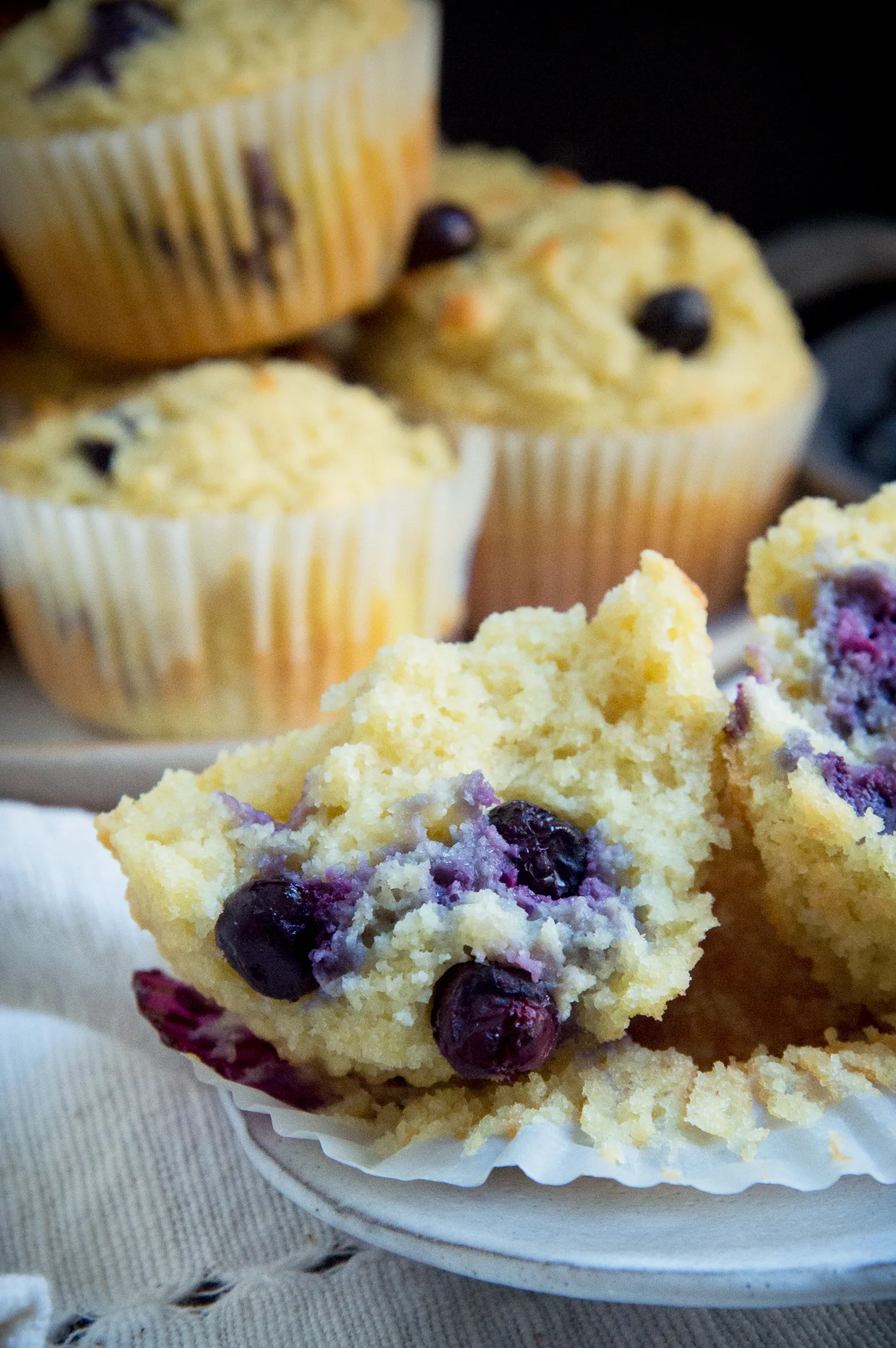 Low Carb Almond Flour Blueberry Muffins