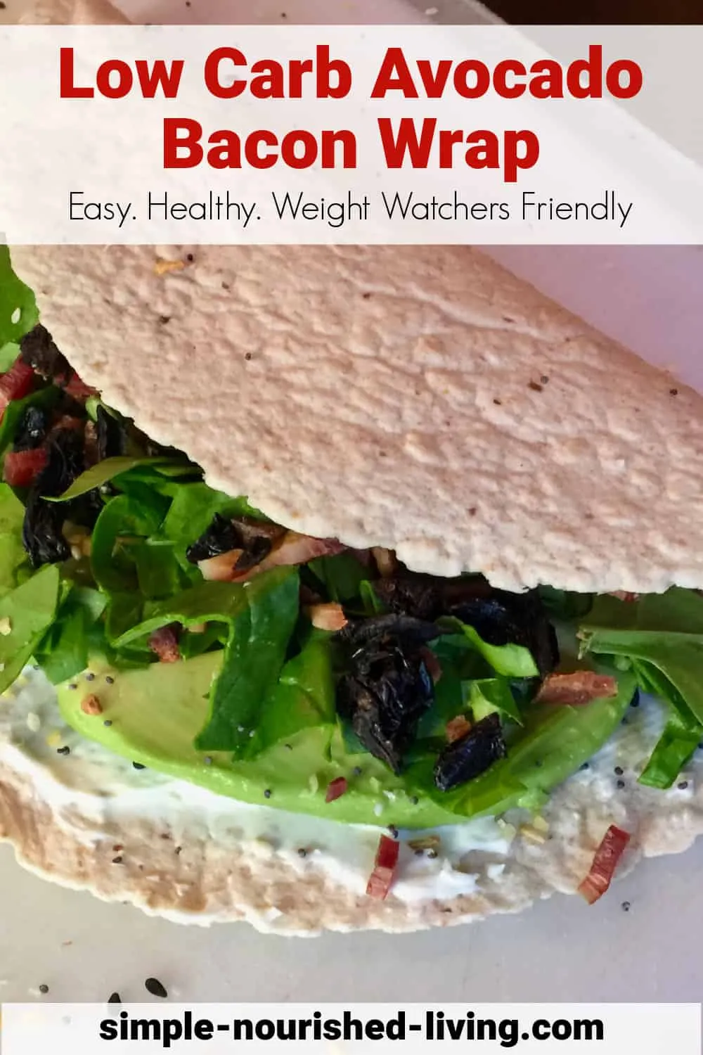 Low Carb Avocado Bacon Wrap