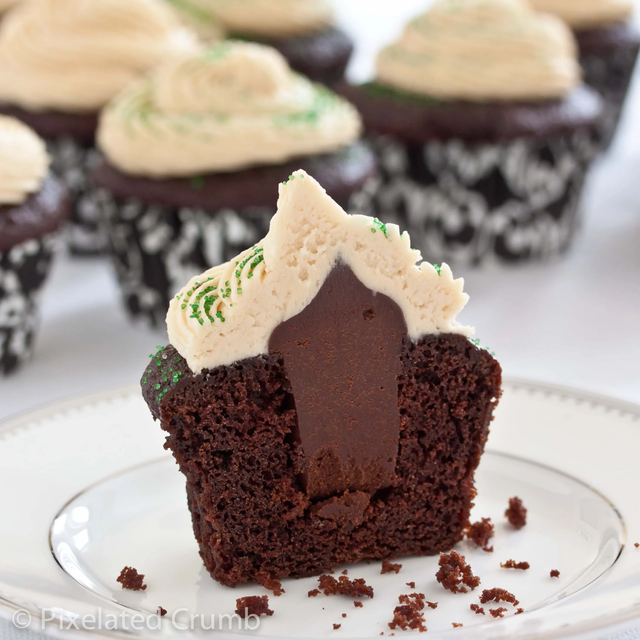Low Carb Nut Free Chocolate Ganache Filled Cupcakes