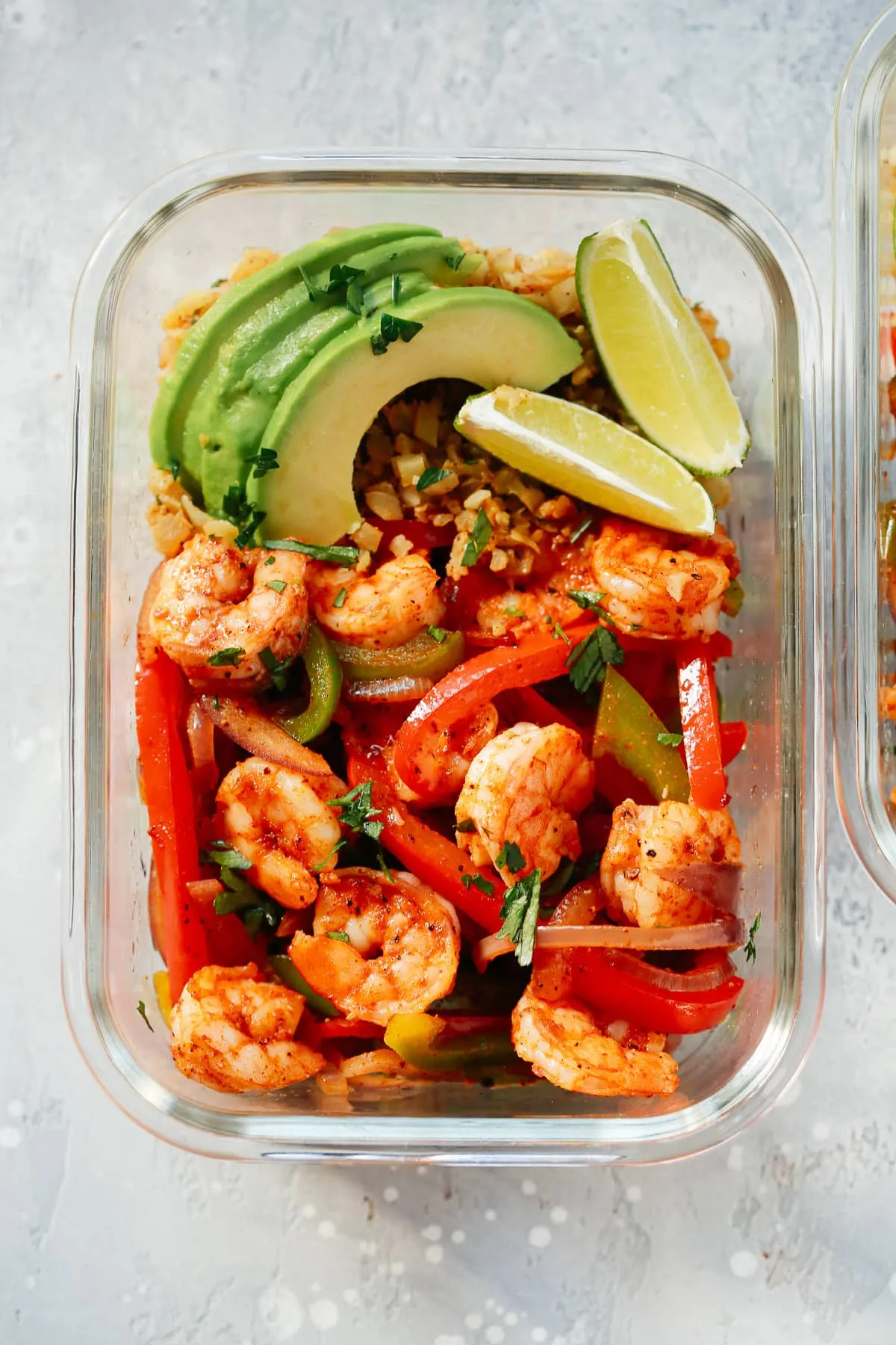 Low Carb Shrimp Fajita Meal Prep Bowls