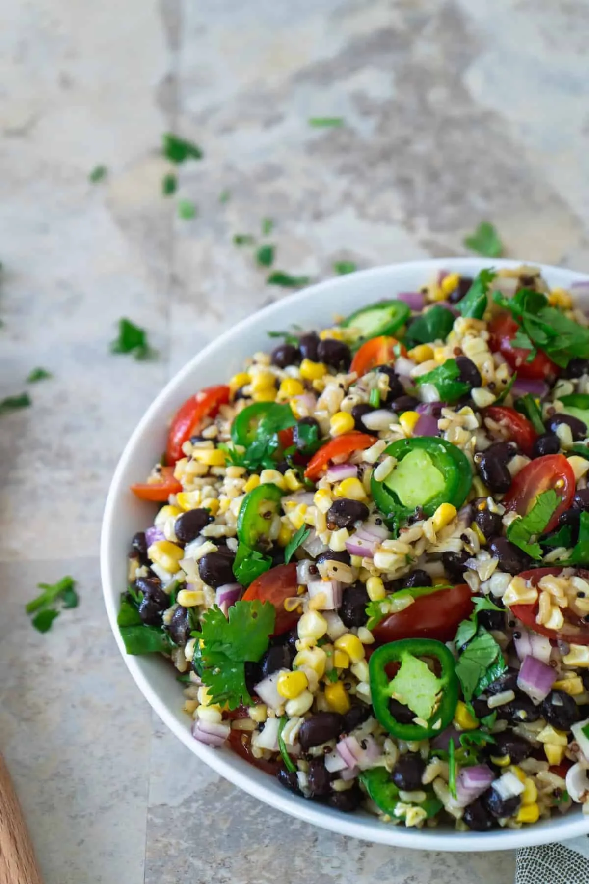 Low Prep Brown Rice Quinoa Salad
