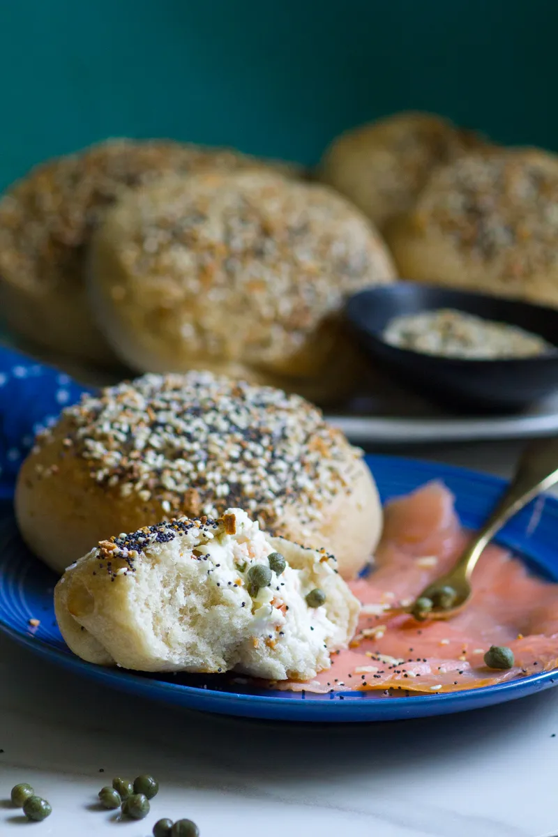 Lox Schmear Stuffed Everything Bagels