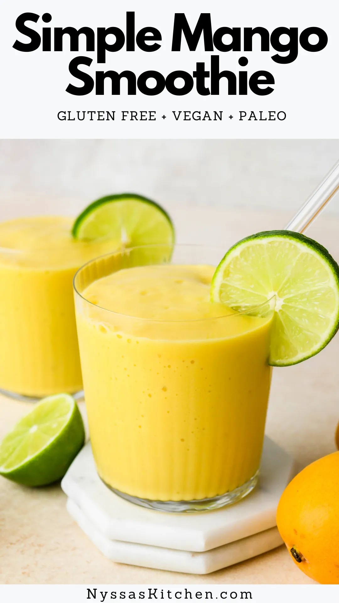 Mango Smoothie (Vegan, Dairy-Free)