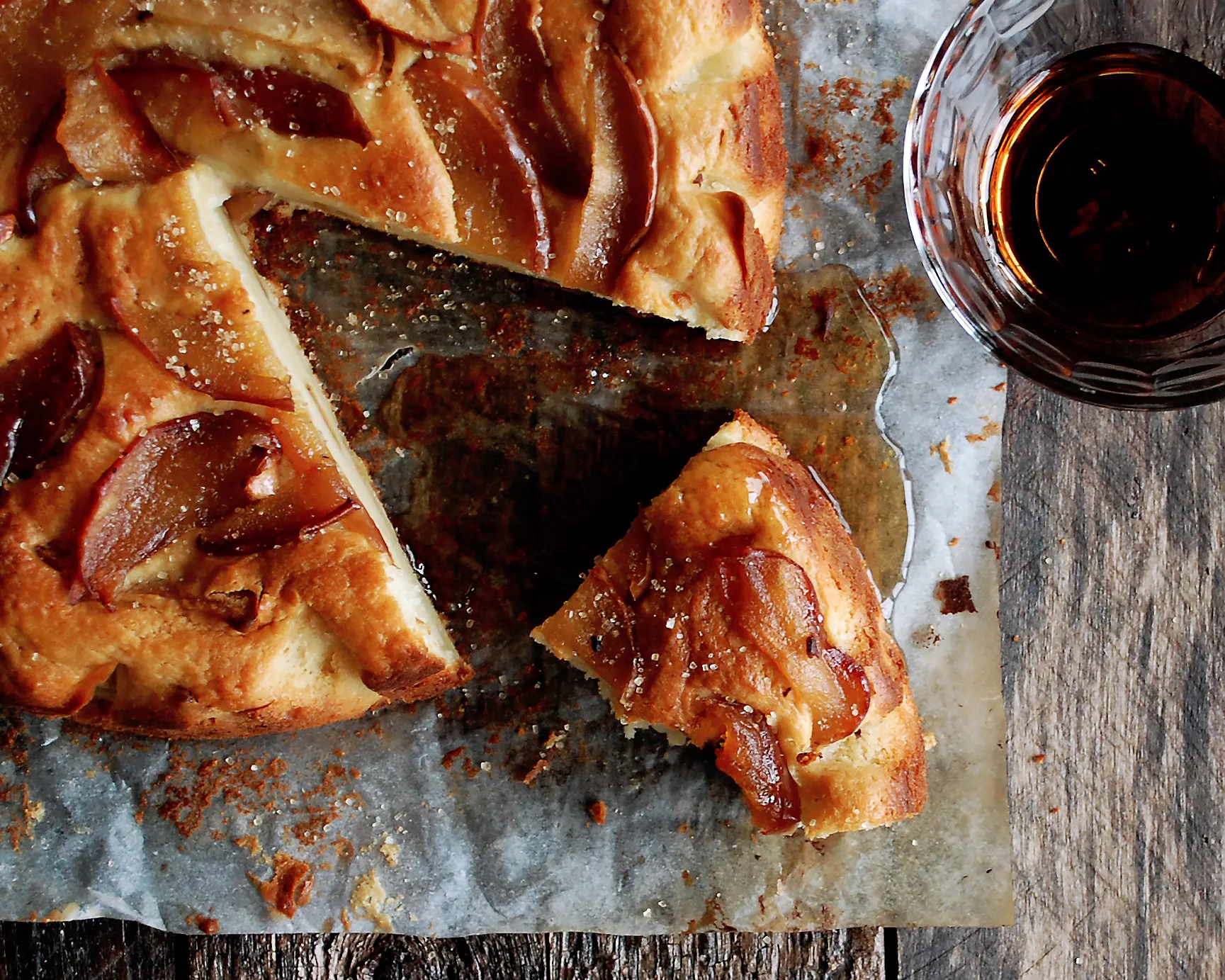 Maple Apple Ricotta Cake
