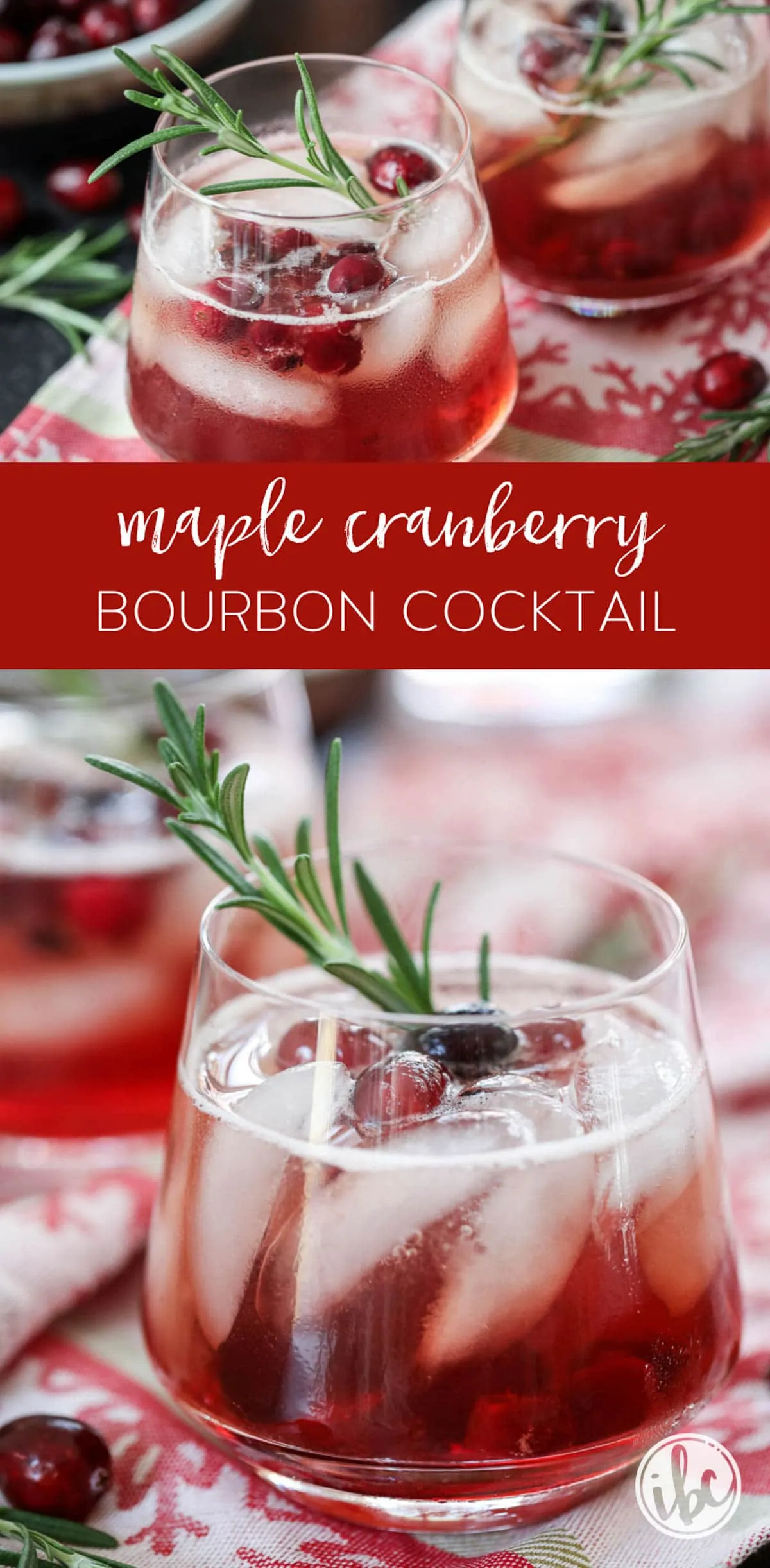 Maple Cranberry Bourbon Cocktail