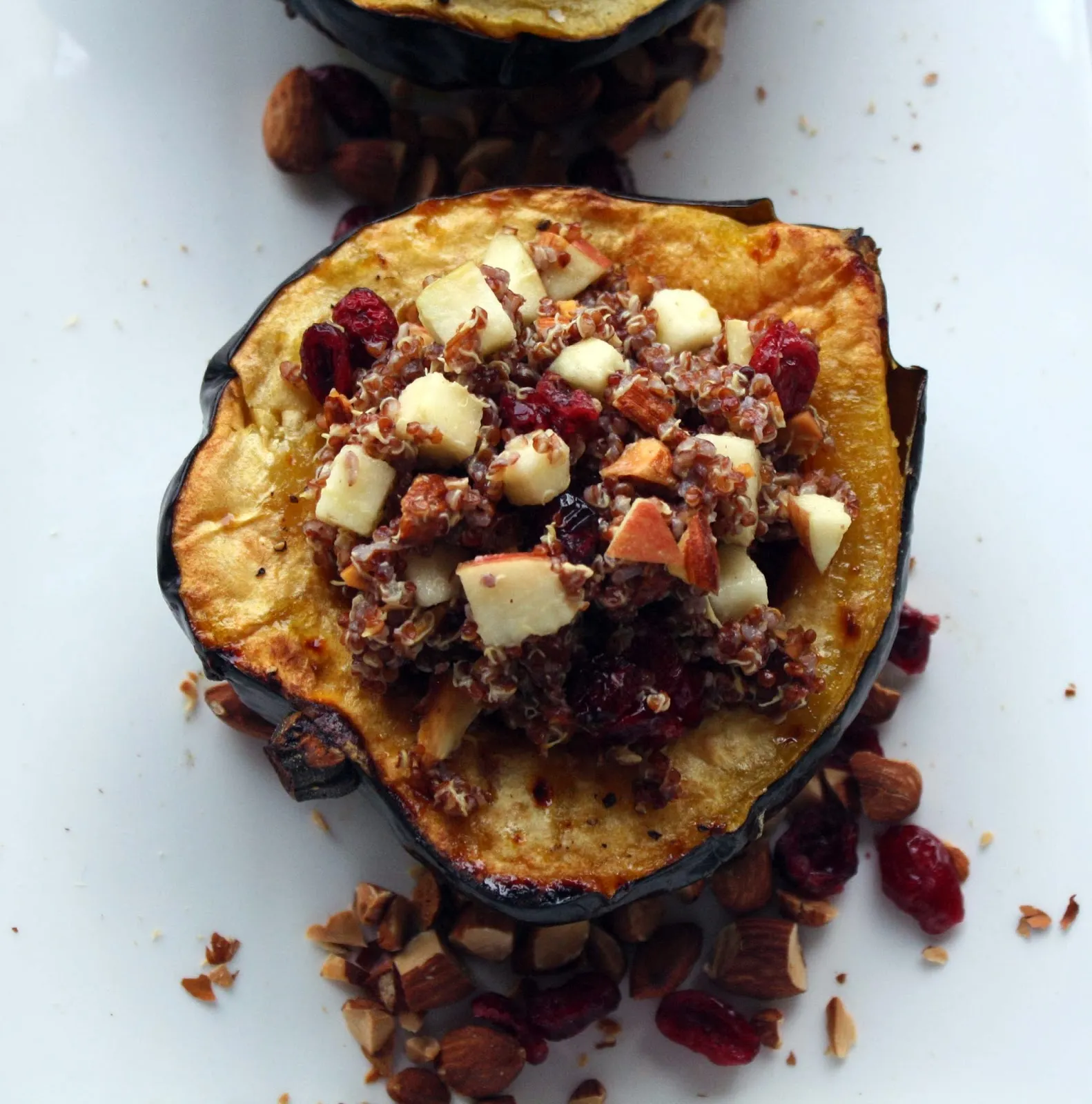 Maple Roasted Acorn Squash and Red Quinoa Salad